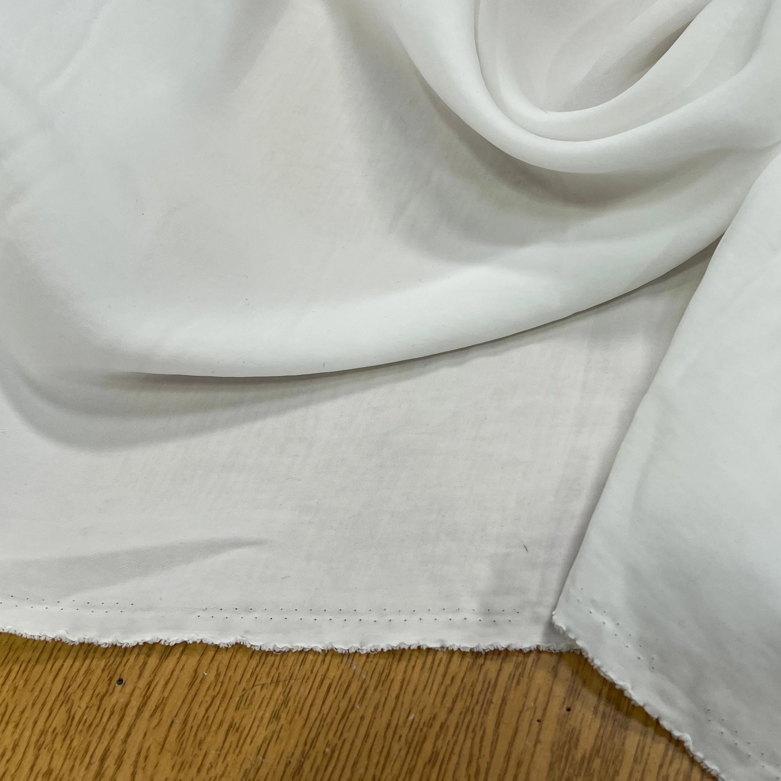 CREPE LISSE FLUIDE STRETCH BLANC - My Little Coupon