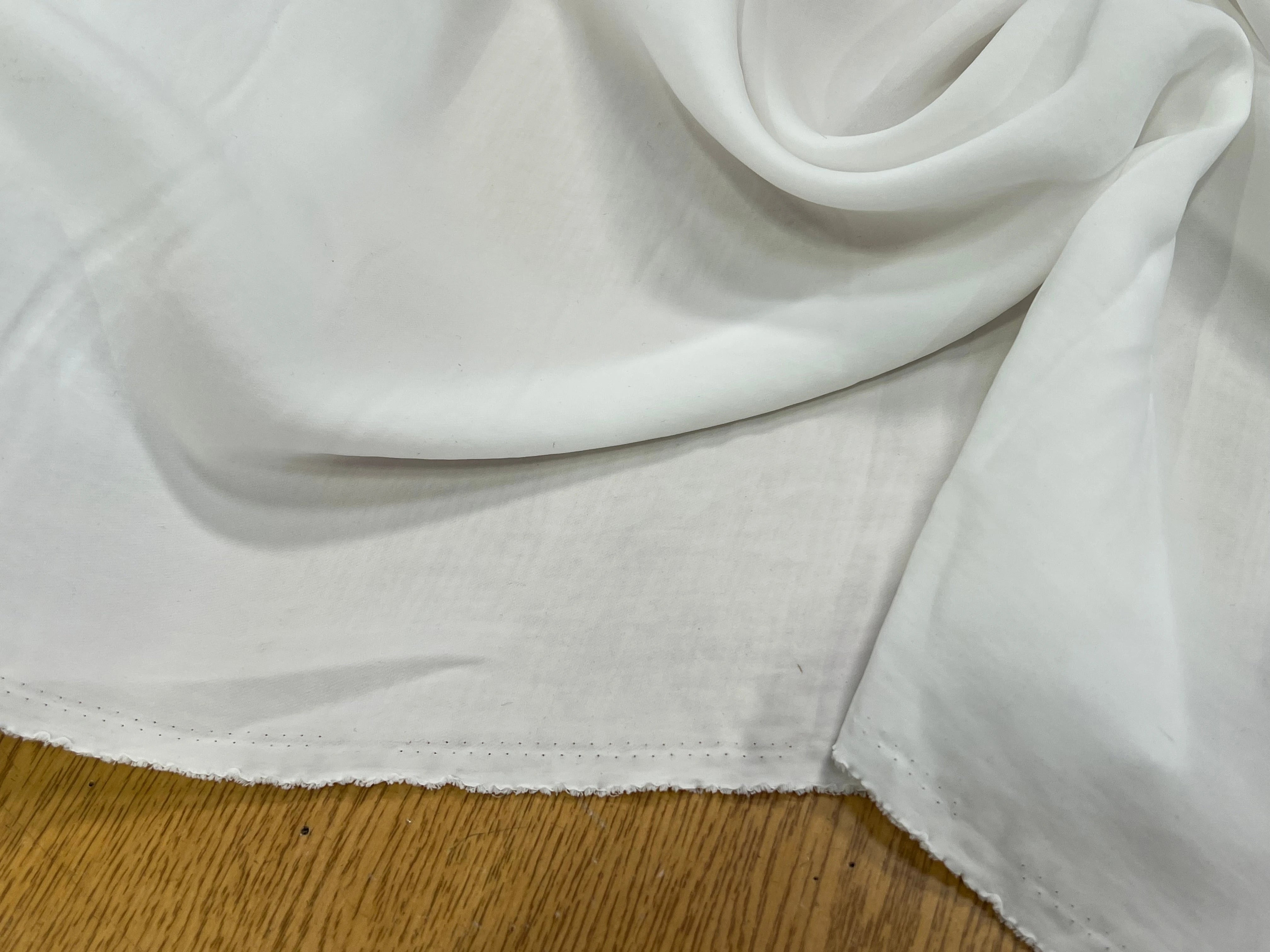 CREPE LISSE FLUIDE STRETCH BLANC - My Little Coupon