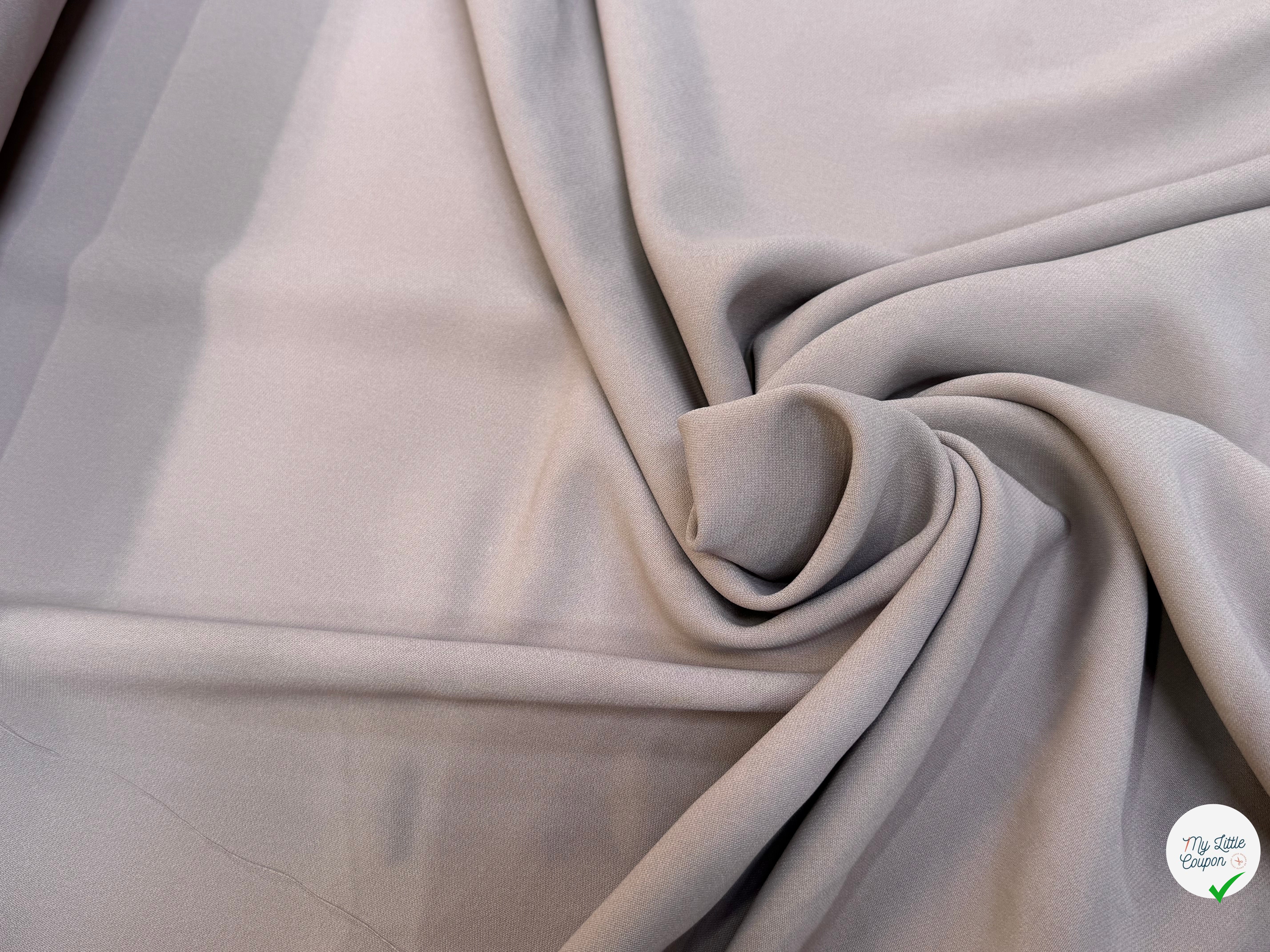 CREPE LOURD 100% VISCOSE CAFÉ AU LAIT TOMBÉ CHIC - My Little Coupon