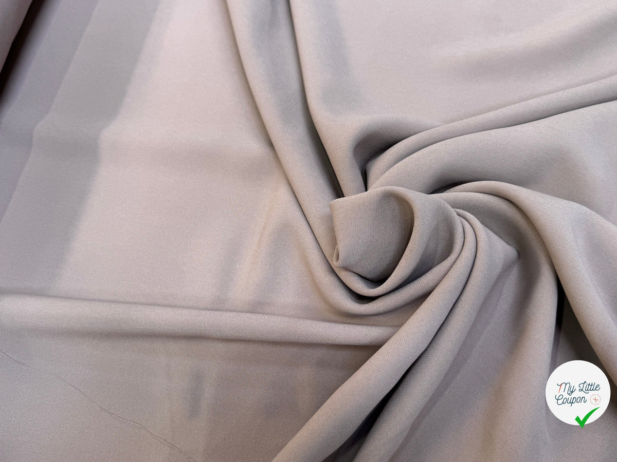CREPE LOURD 100% VISCOSE CAFÉ AU LAIT TOMBÉ CHIC - My Little Coupon