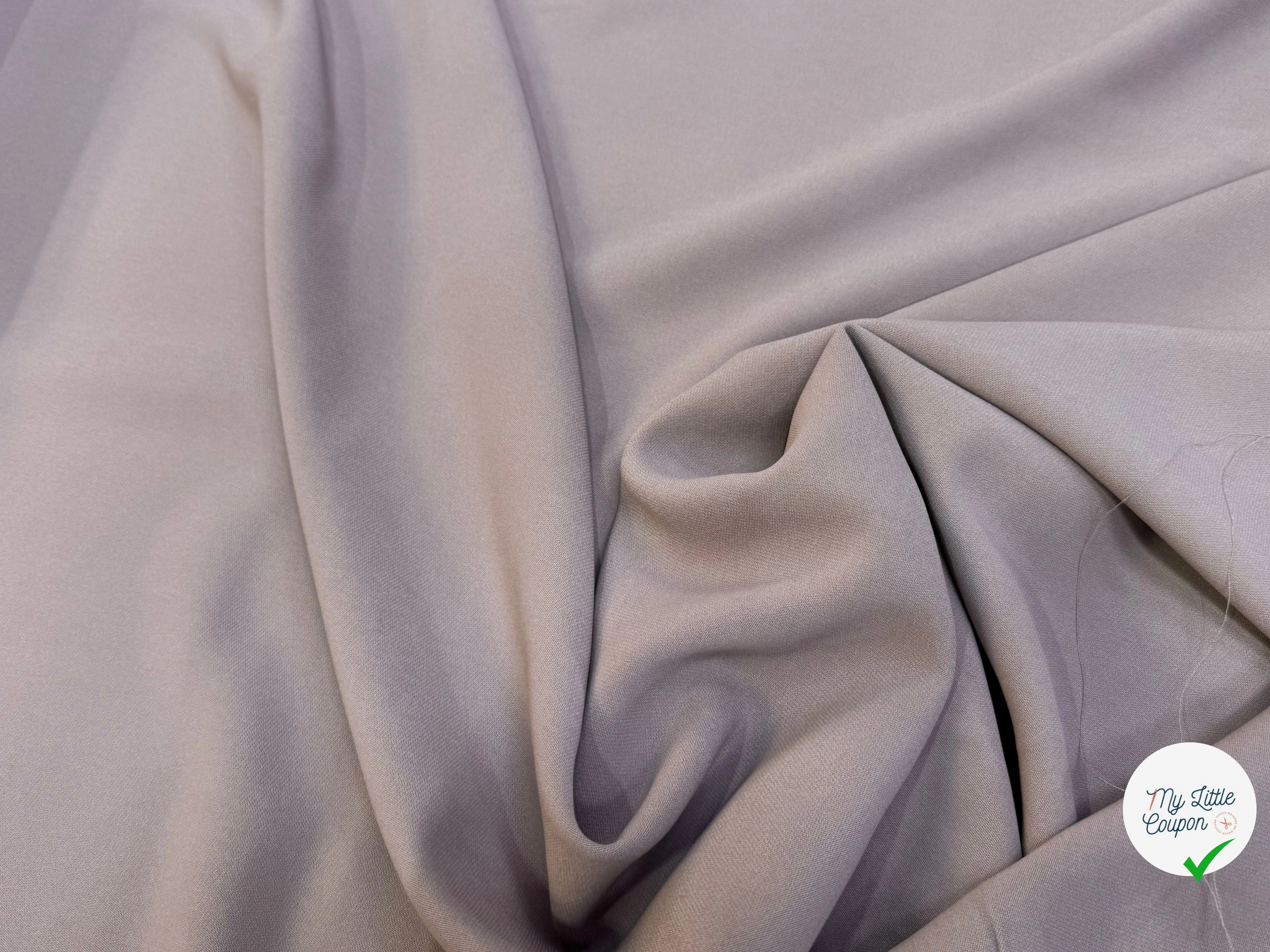 CREPE LOURD 100% VISCOSE CAFÉ AU LAIT TOMBÉ CHIC - My Little Coupon