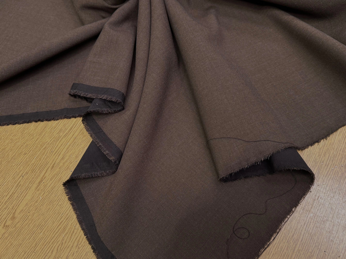 CREPE LOURD 27% VISCOSE STRETCH BRUN TERREUX TENUE NATURELLE - My Little Coupon