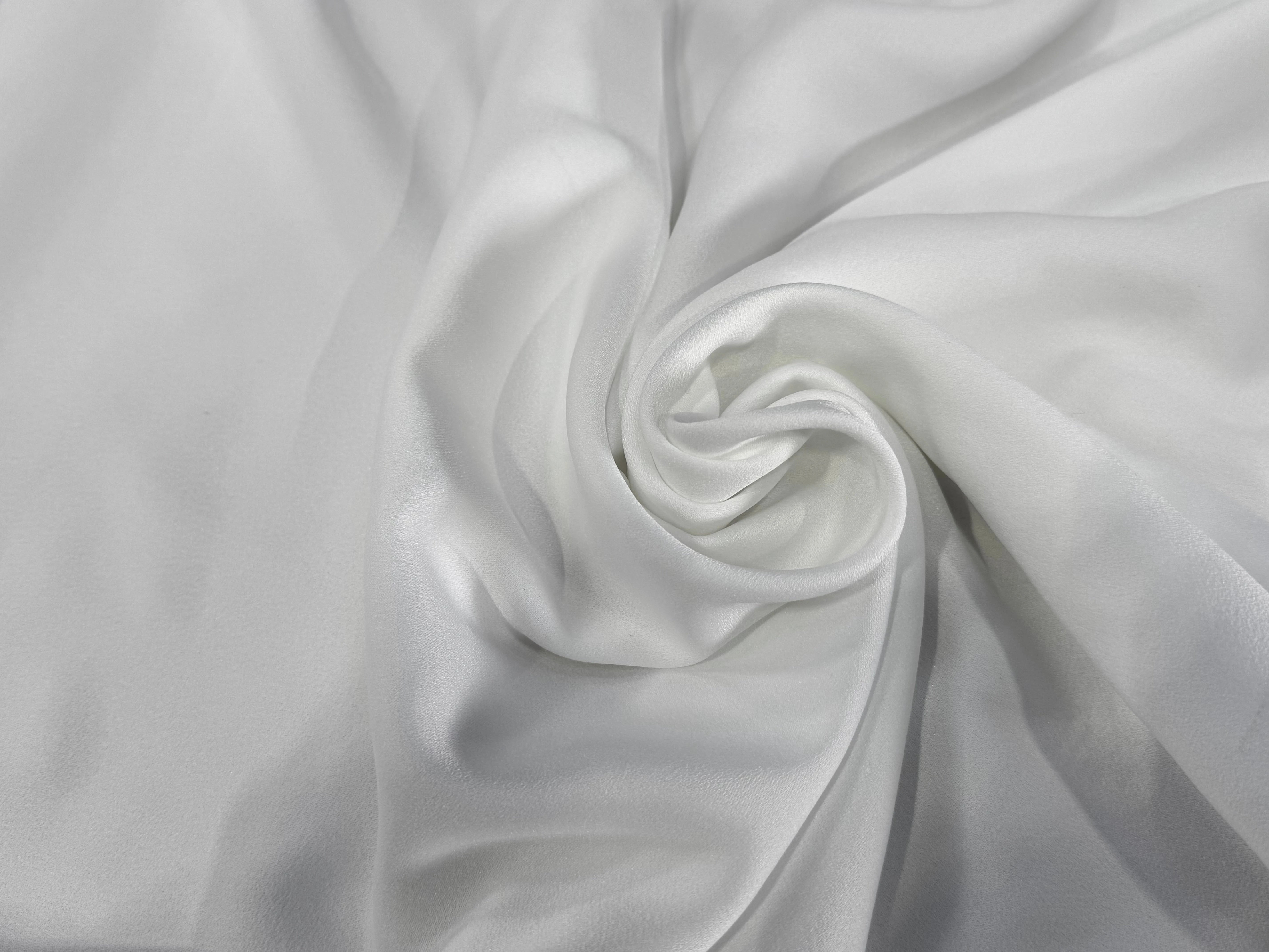 CREPE LOURD ACETATE VISCOSE ENVERS SATIN BLANC - My Little Coupon
