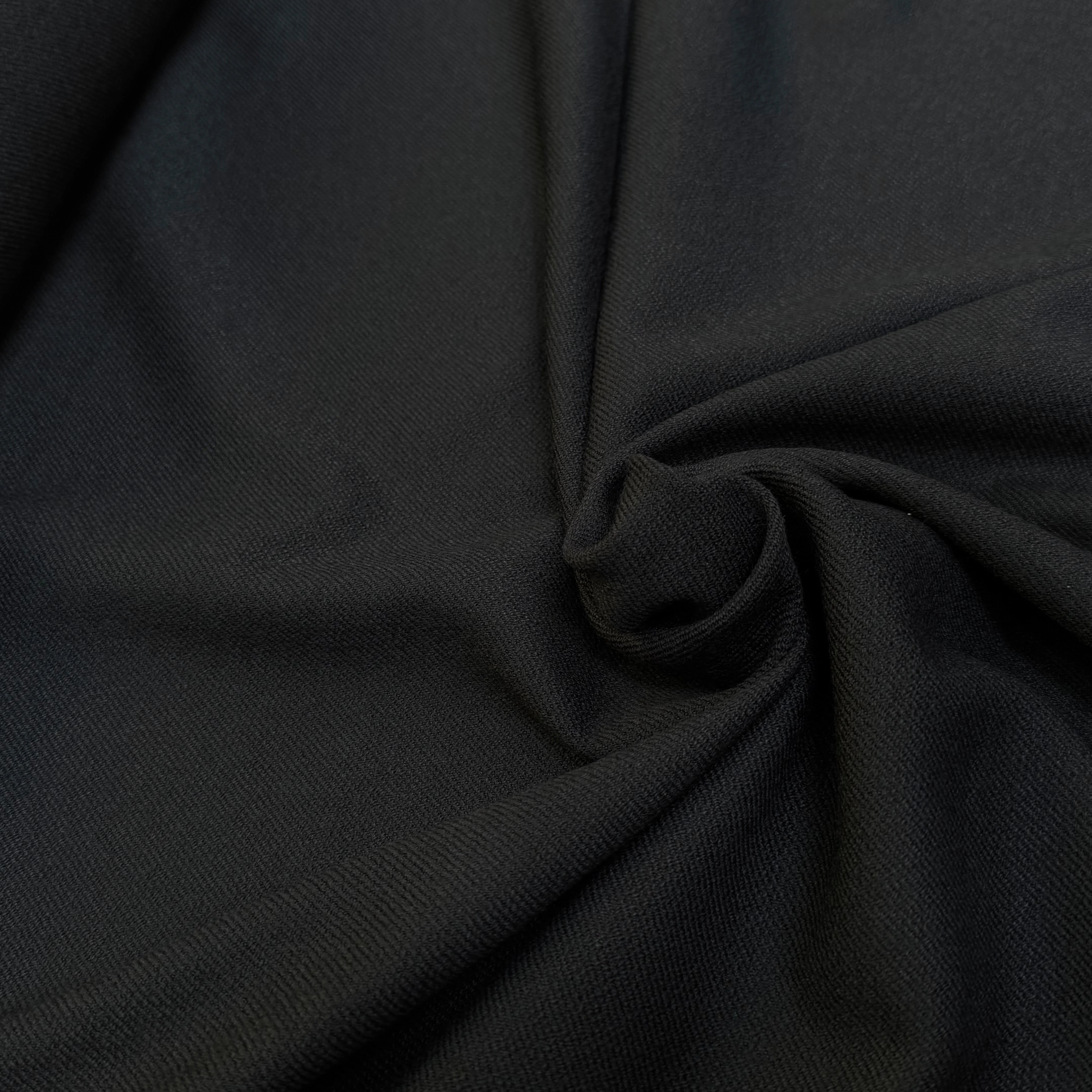 CREPE LOURD ASPECT MOUSSE NOIR 25% VISCOSE BEAU TOMBÉ - My Little Coupon