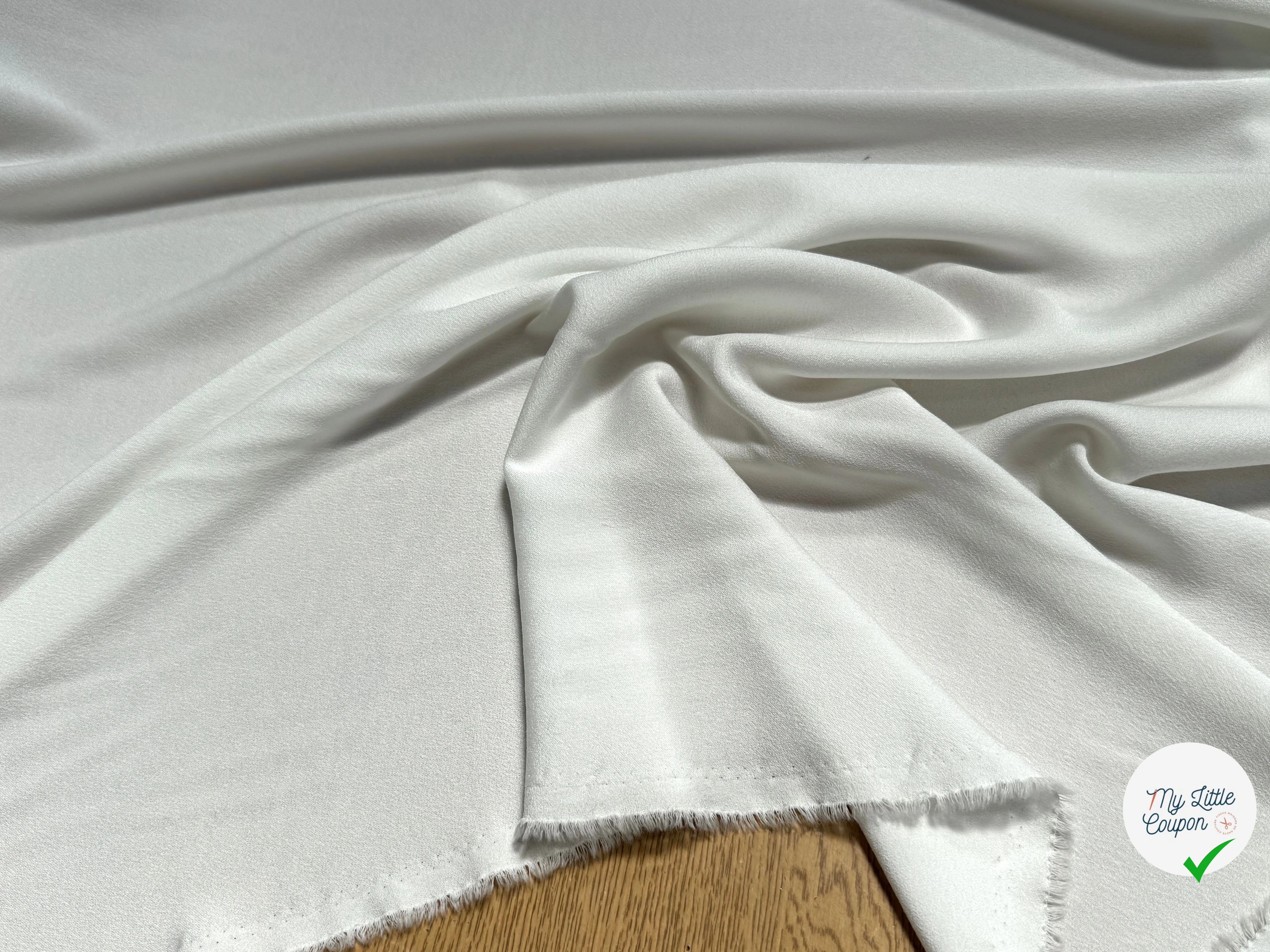 CREPE LOURD BEAU TOMBÉ BLANC CASSÉ STRETCH - My Little Coupon