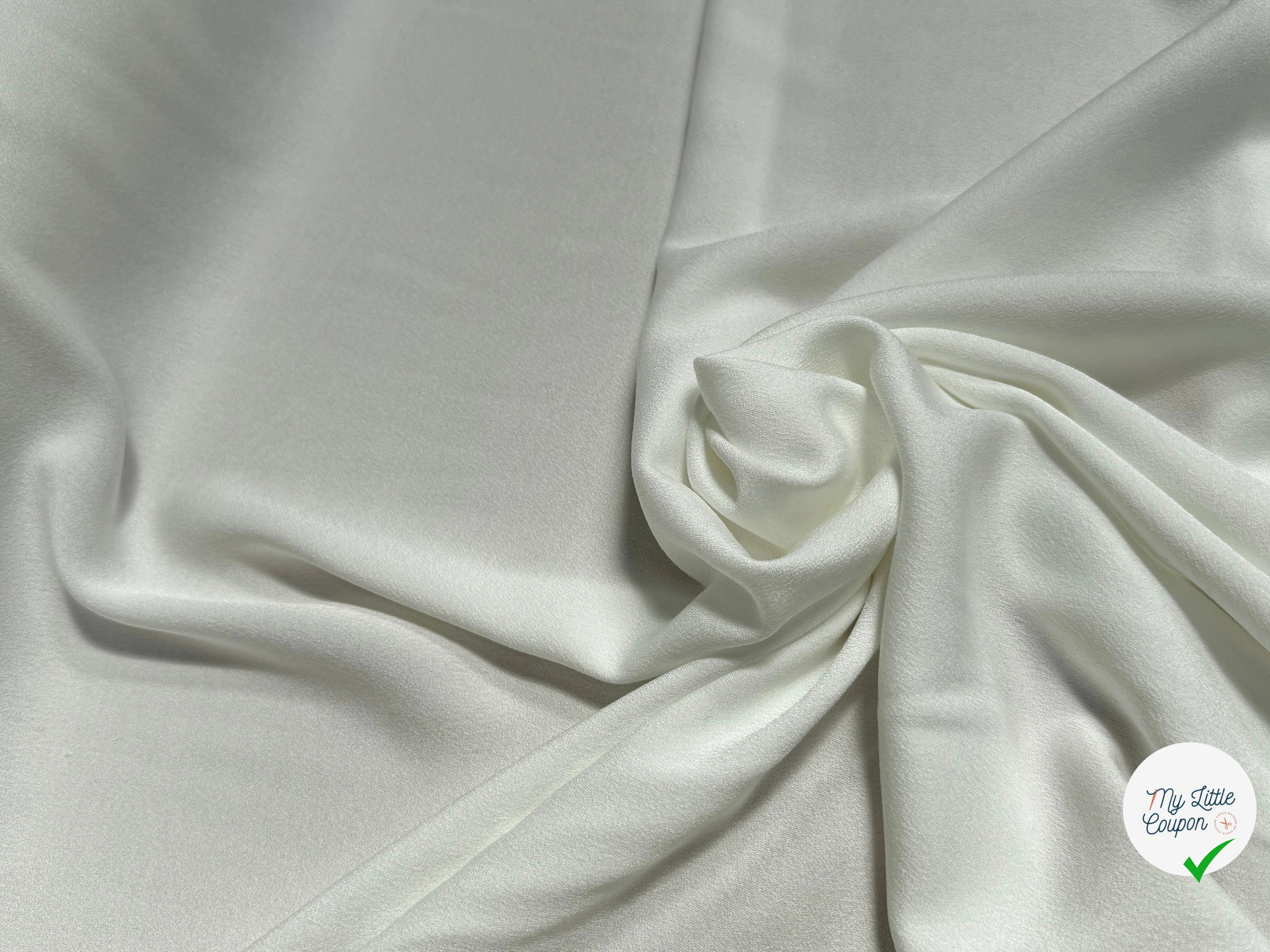 CREPE LOURD BEAU TOMBÉ BLANC CASSÉ STRETCH - My Little Coupon