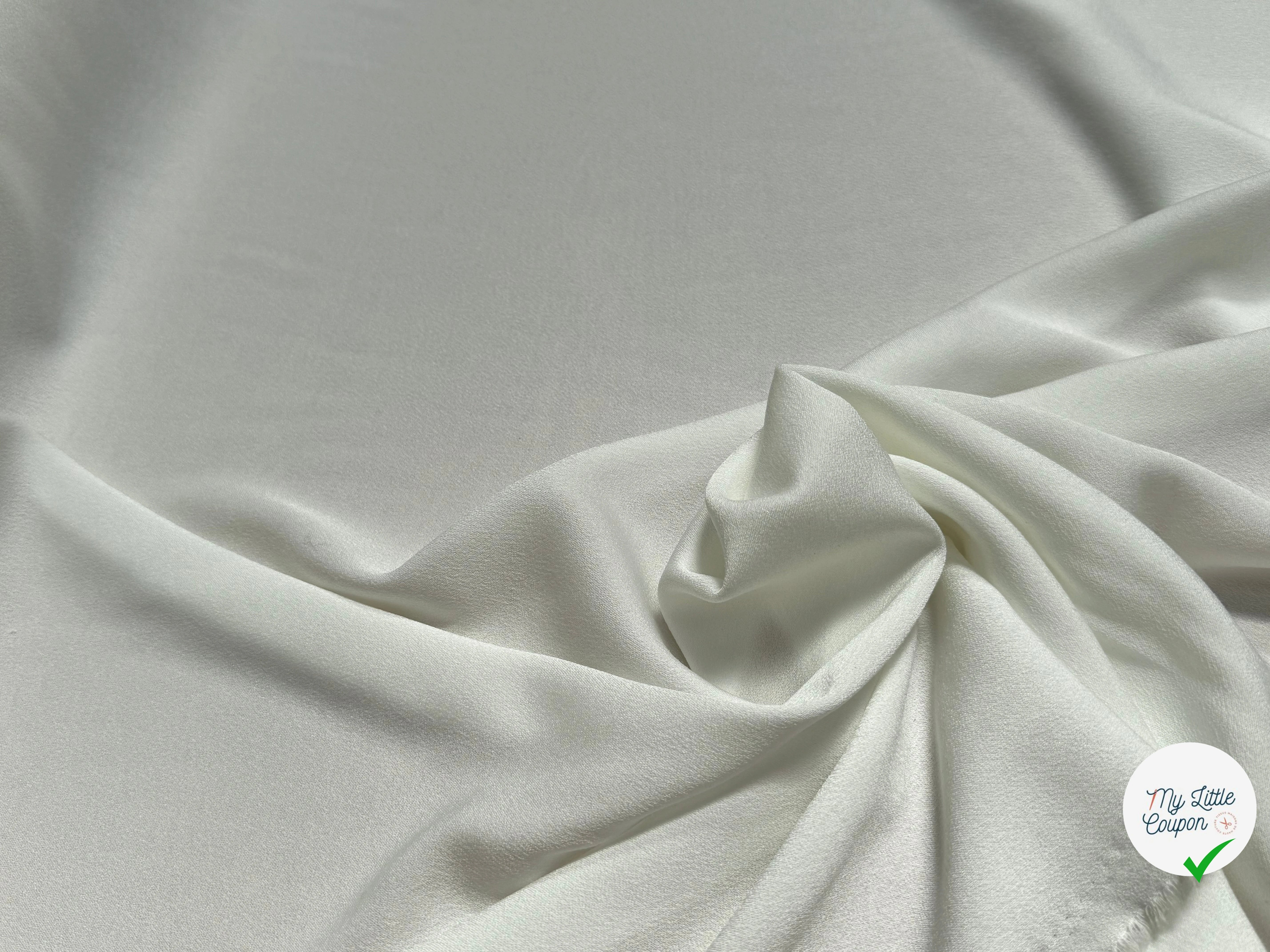 CREPE LOURD BEAU TOMBÉ BLANC CASSÉ STRETCH - My Little Coupon