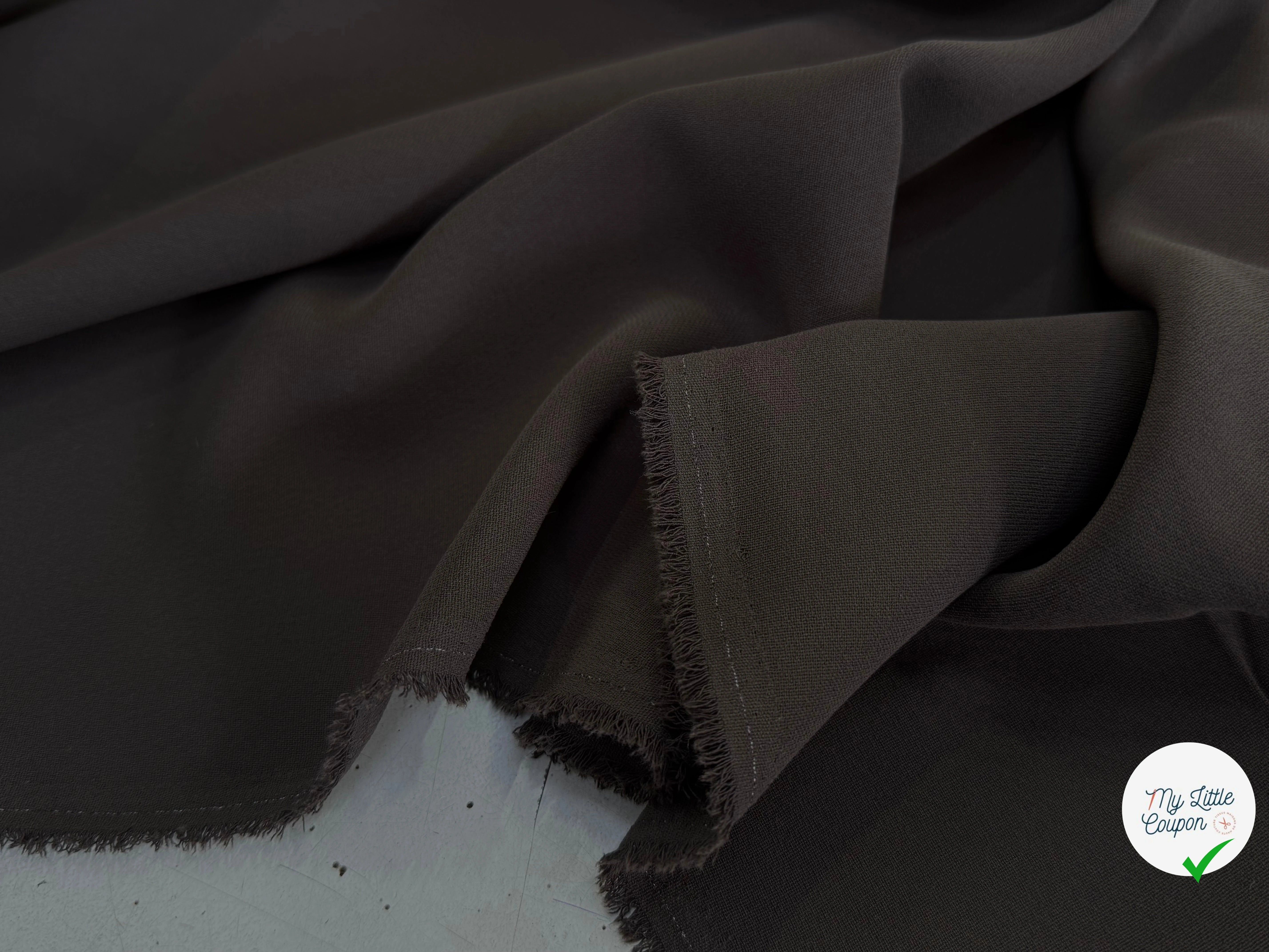 CREPE LOURD BELLE TENUE MARRON - My Little Coupon
