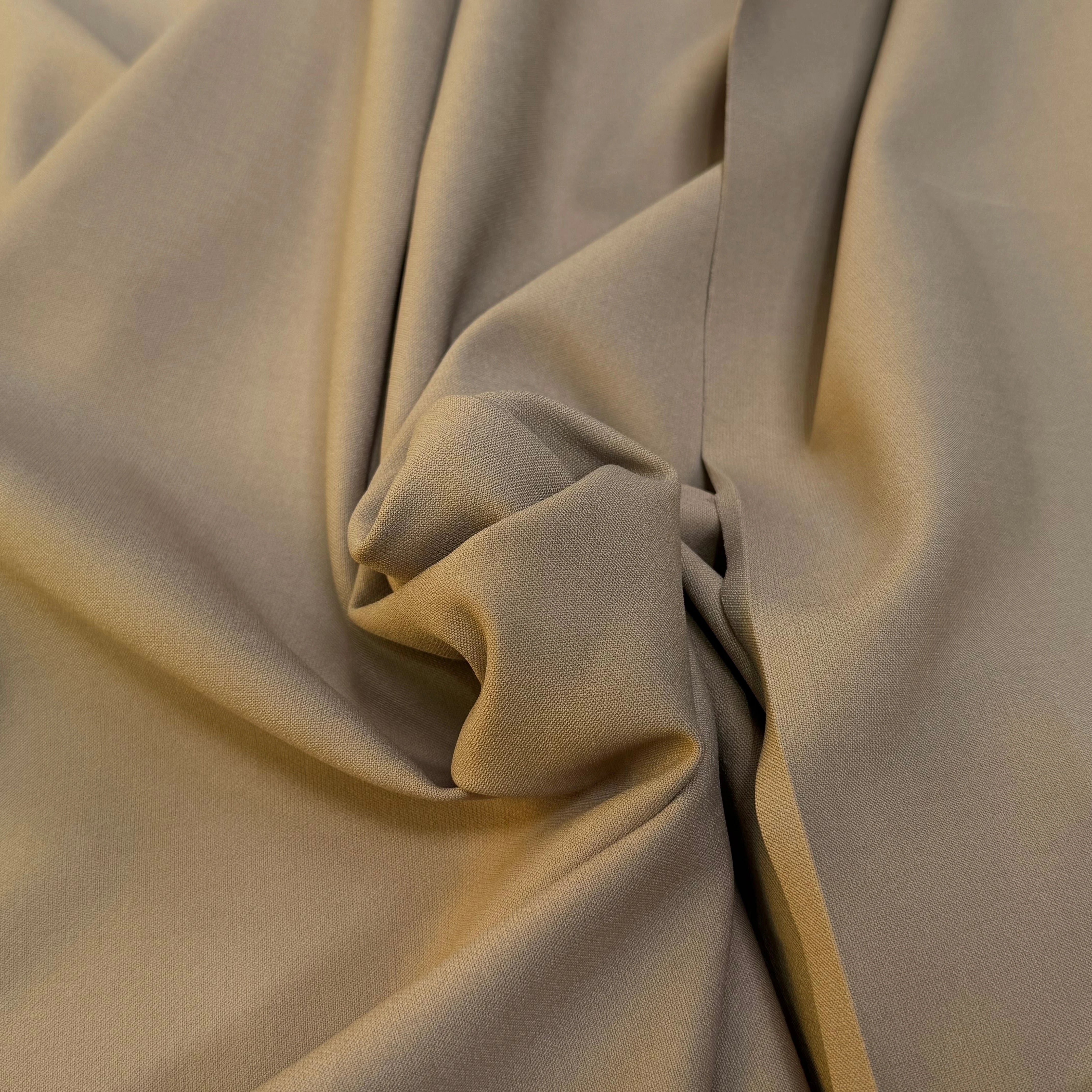 CREPE LOURD JAPAN 62% ACETATE STRETCH TAUPE - My Little Coupon