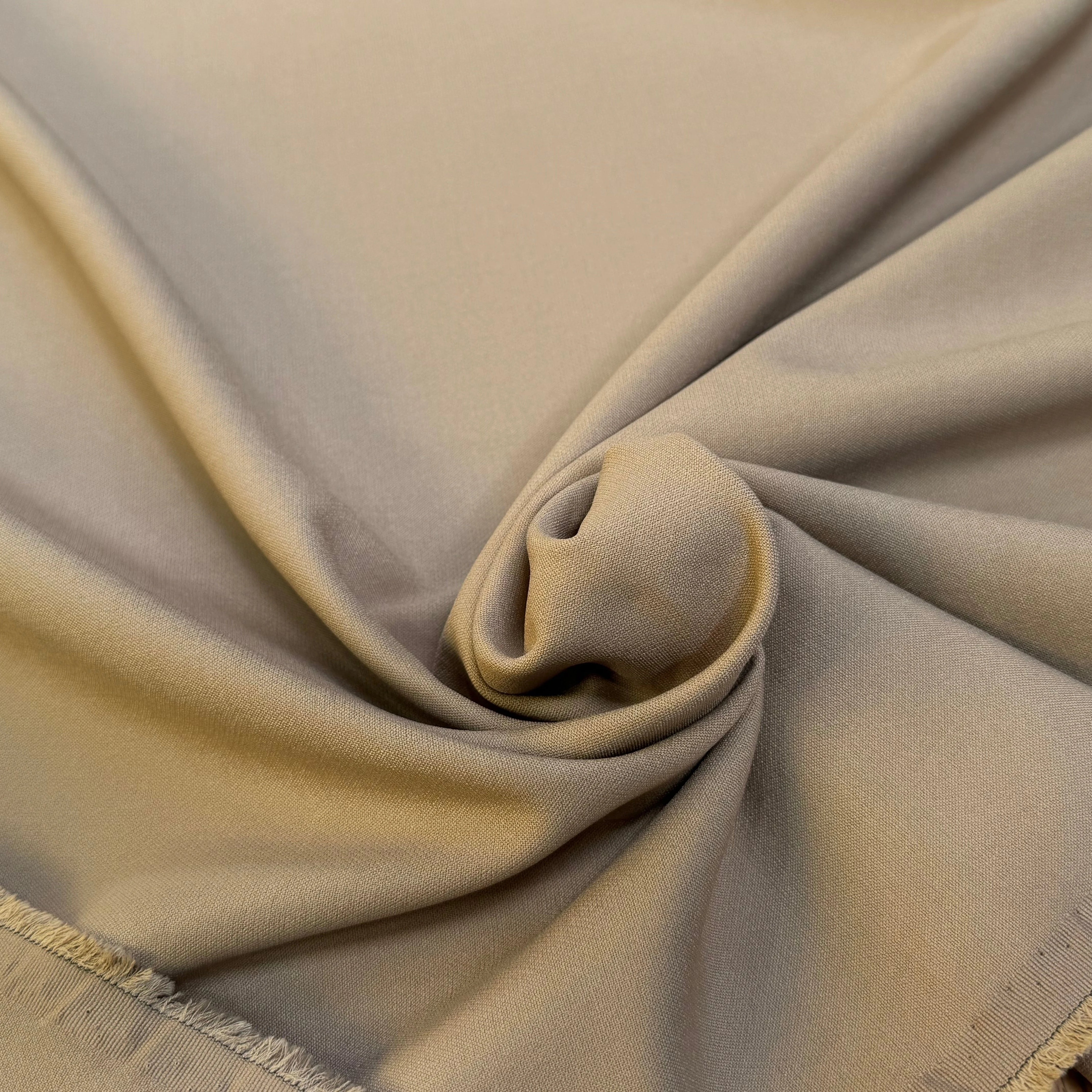 CREPE LOURD JAPAN 62% ACETATE STRETCH TAUPE - My Little Coupon
