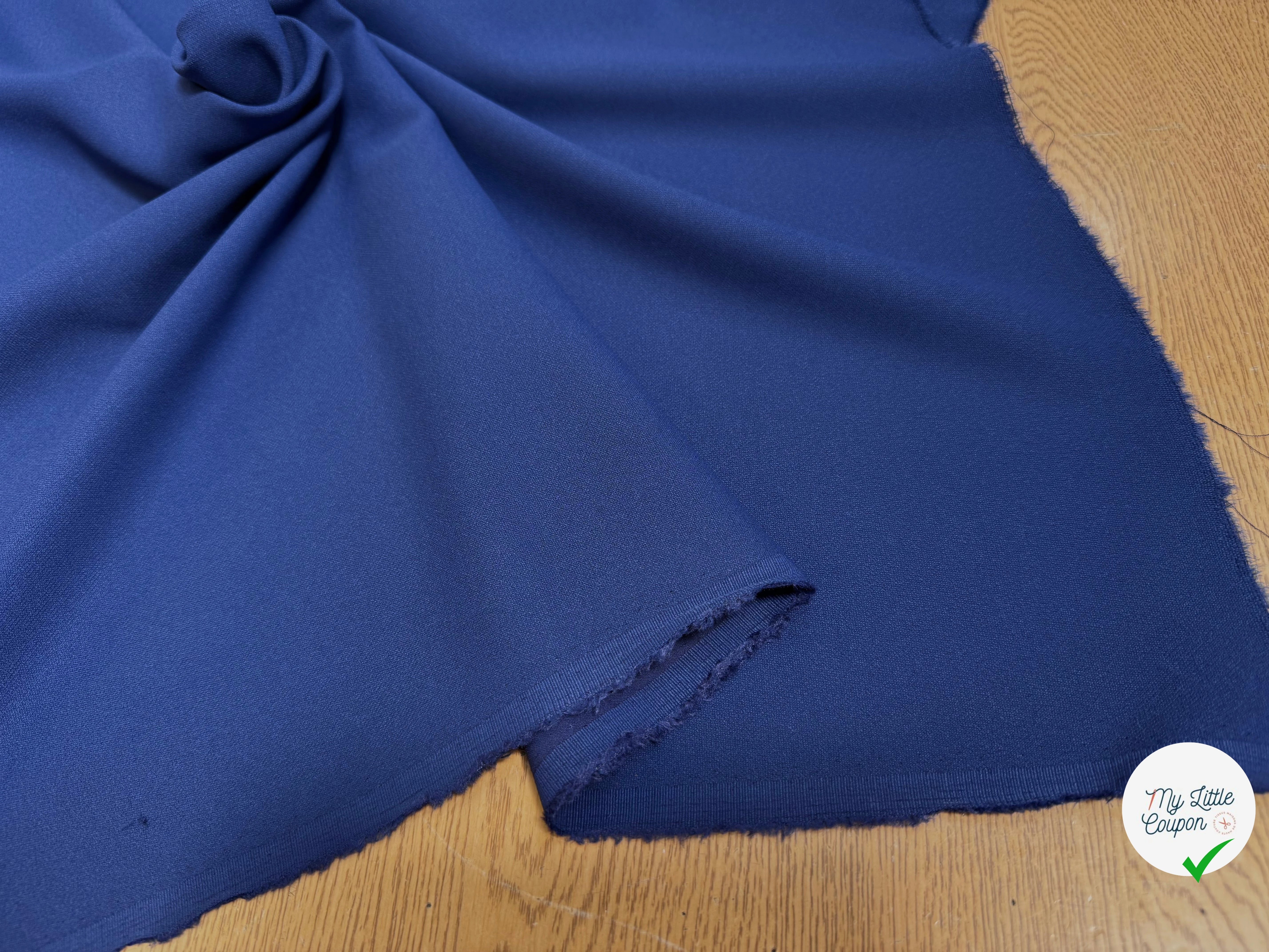 CREPE LOURD JAPAN 70% VISCOSE BLEU - My Little Coupon