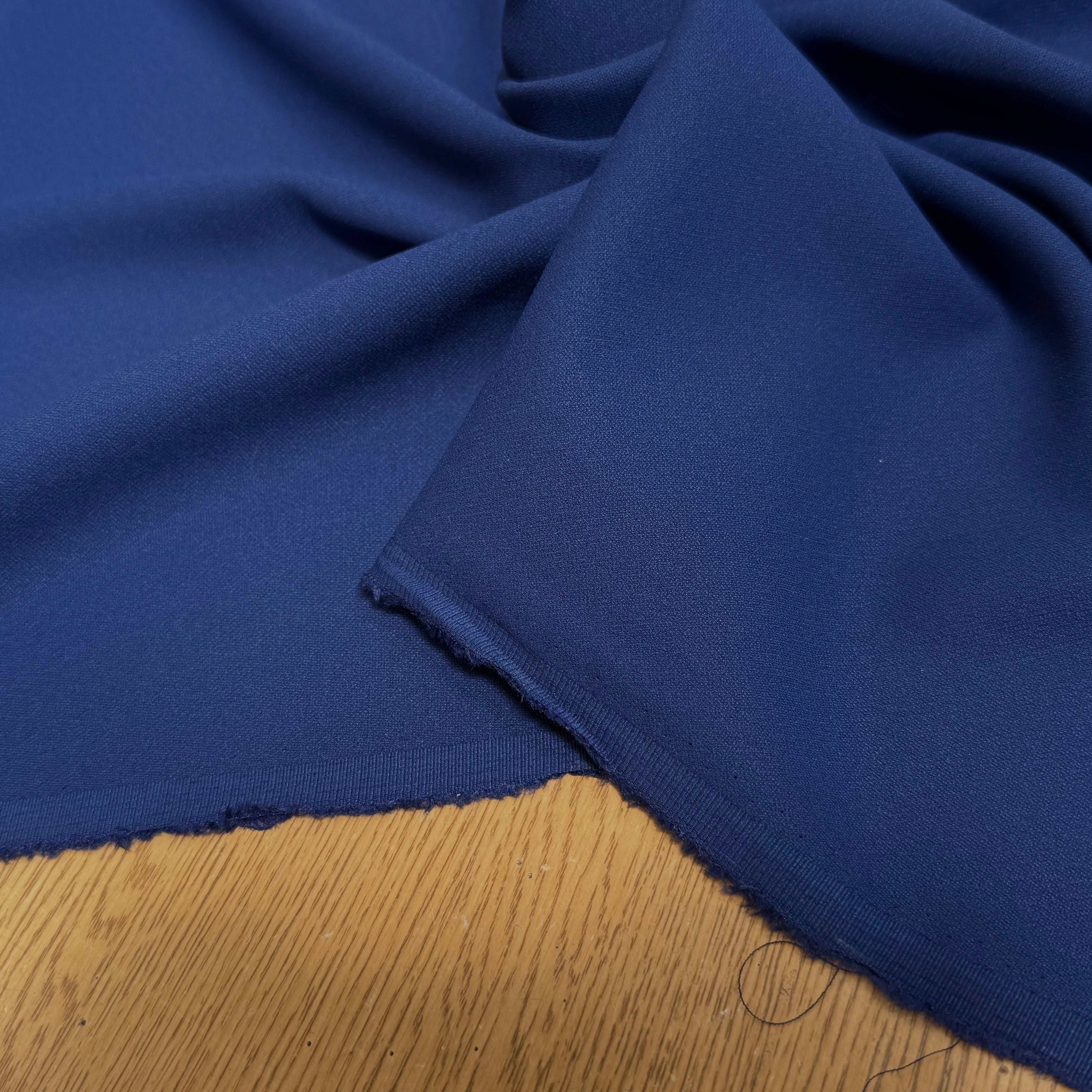 CREPE LOURD JAPAN 70% VISCOSE BLEU - My Little Coupon