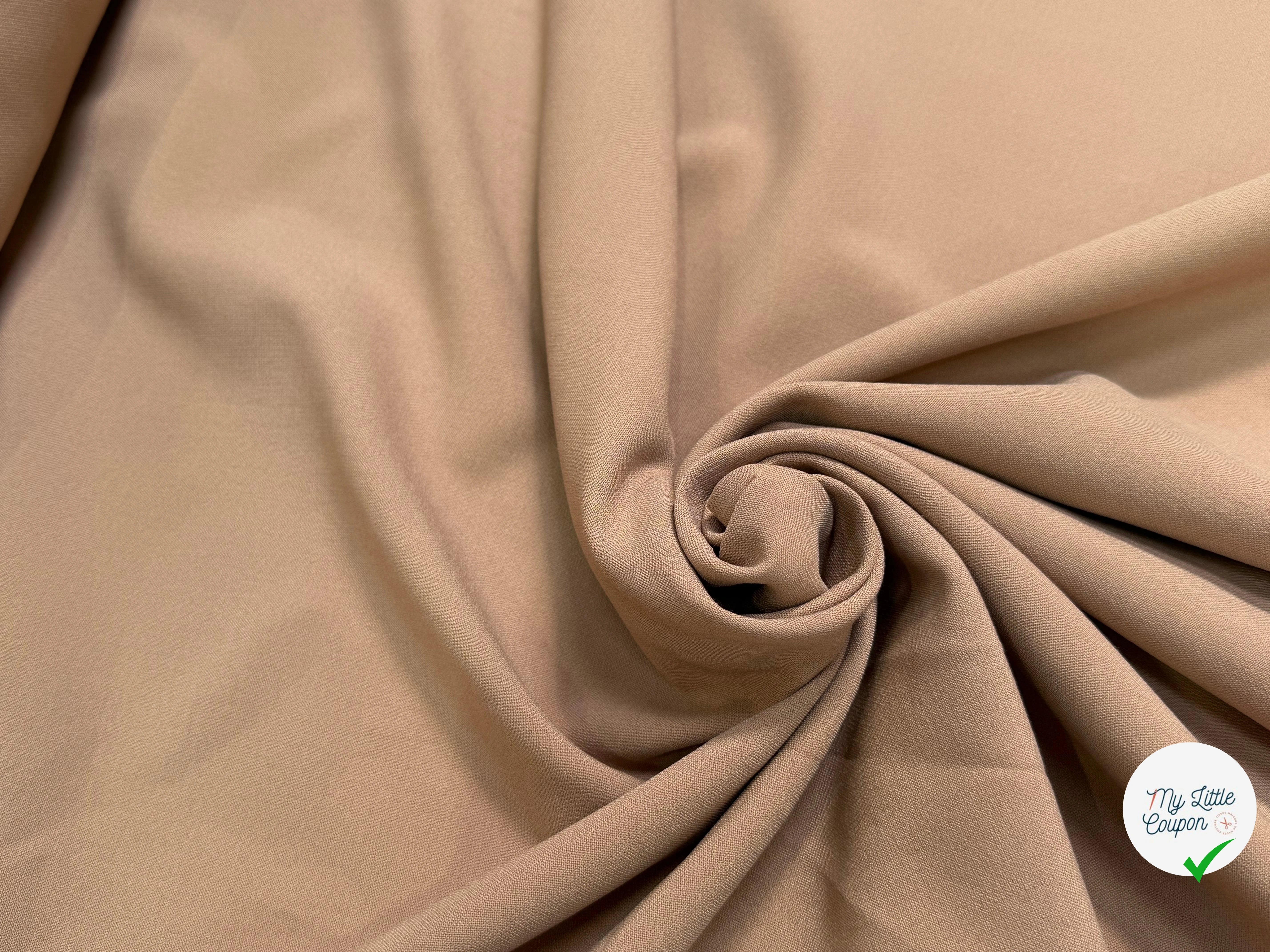 CREPE LOURD JAPAN BELLE TENUE MARRON FROIDS - My Little Coupon