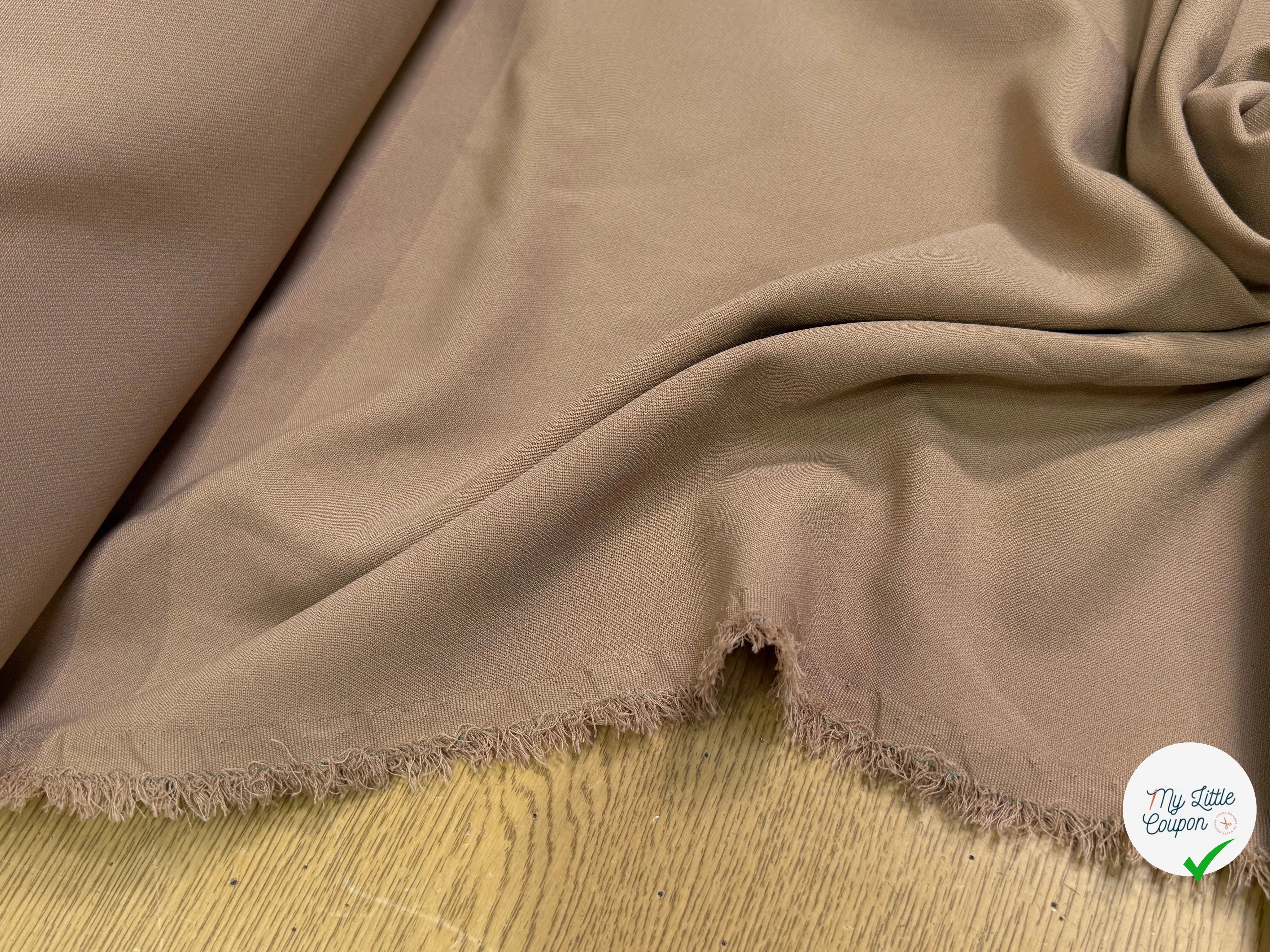 CREPE LOURD JAPAN BELLE TENUE MARRON FROIDS - My Little Coupon