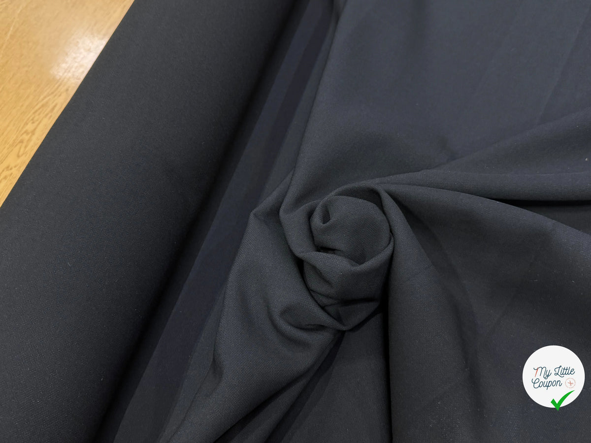 CREPE LOURD JAPAN STRETCH NOIR TENUE IMPECCABLE - My Little Coupon