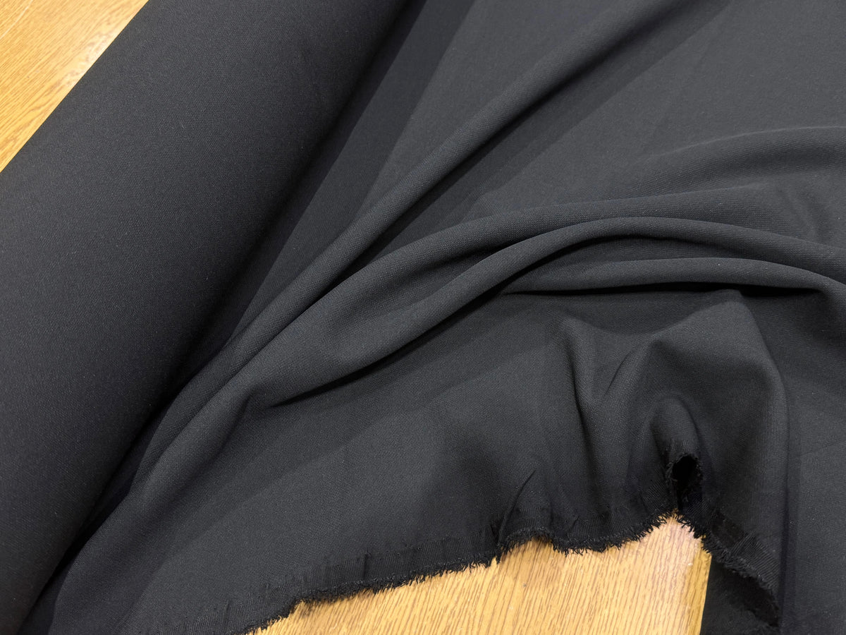 CREPE LOURD JAPAN STRETCH NOIR TENUE IMPECCABLE - My Little Coupon