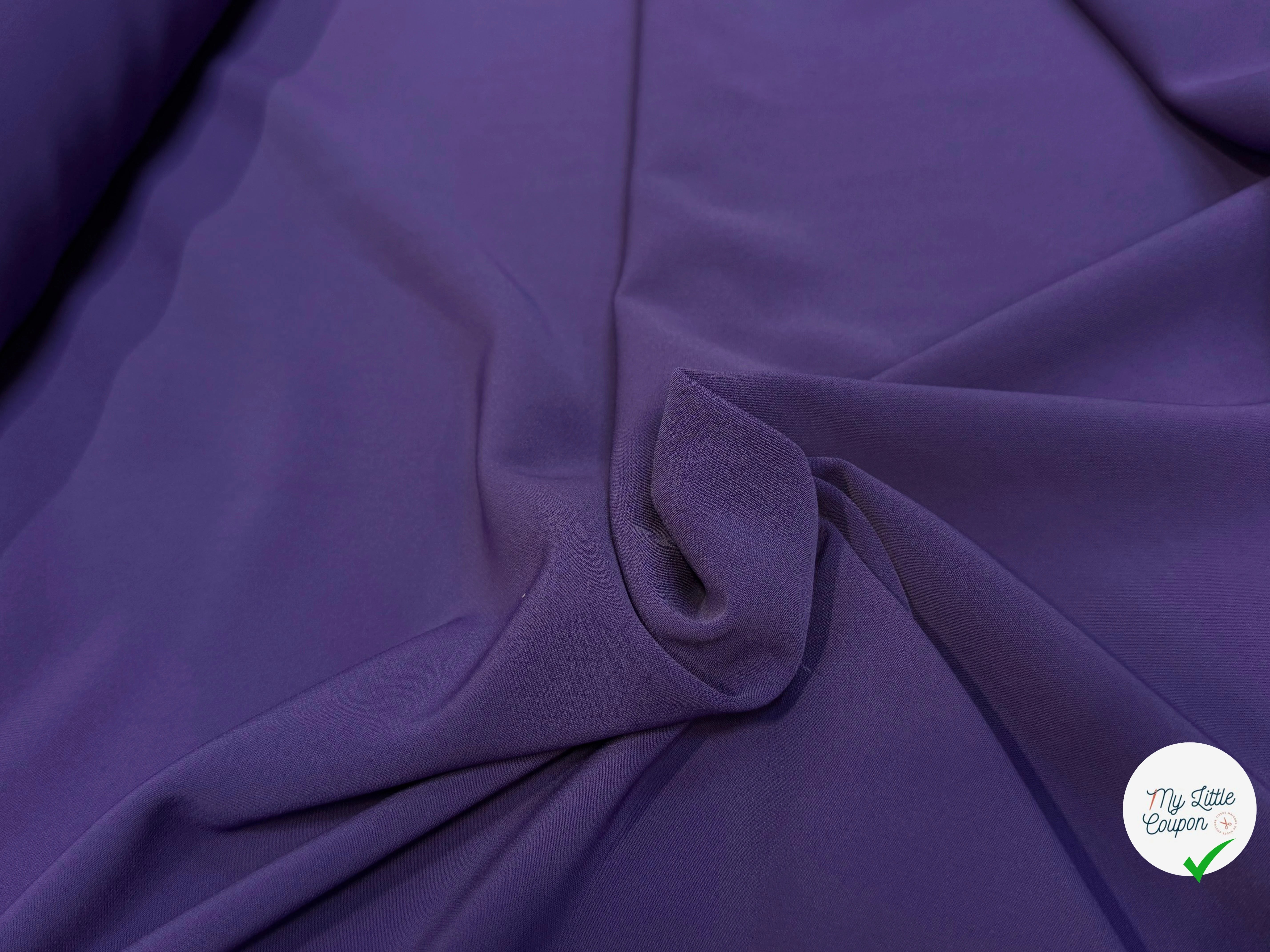 CREPE LOURD JAPAN STRETCH VIOLET REBECCA - My Little Coupon