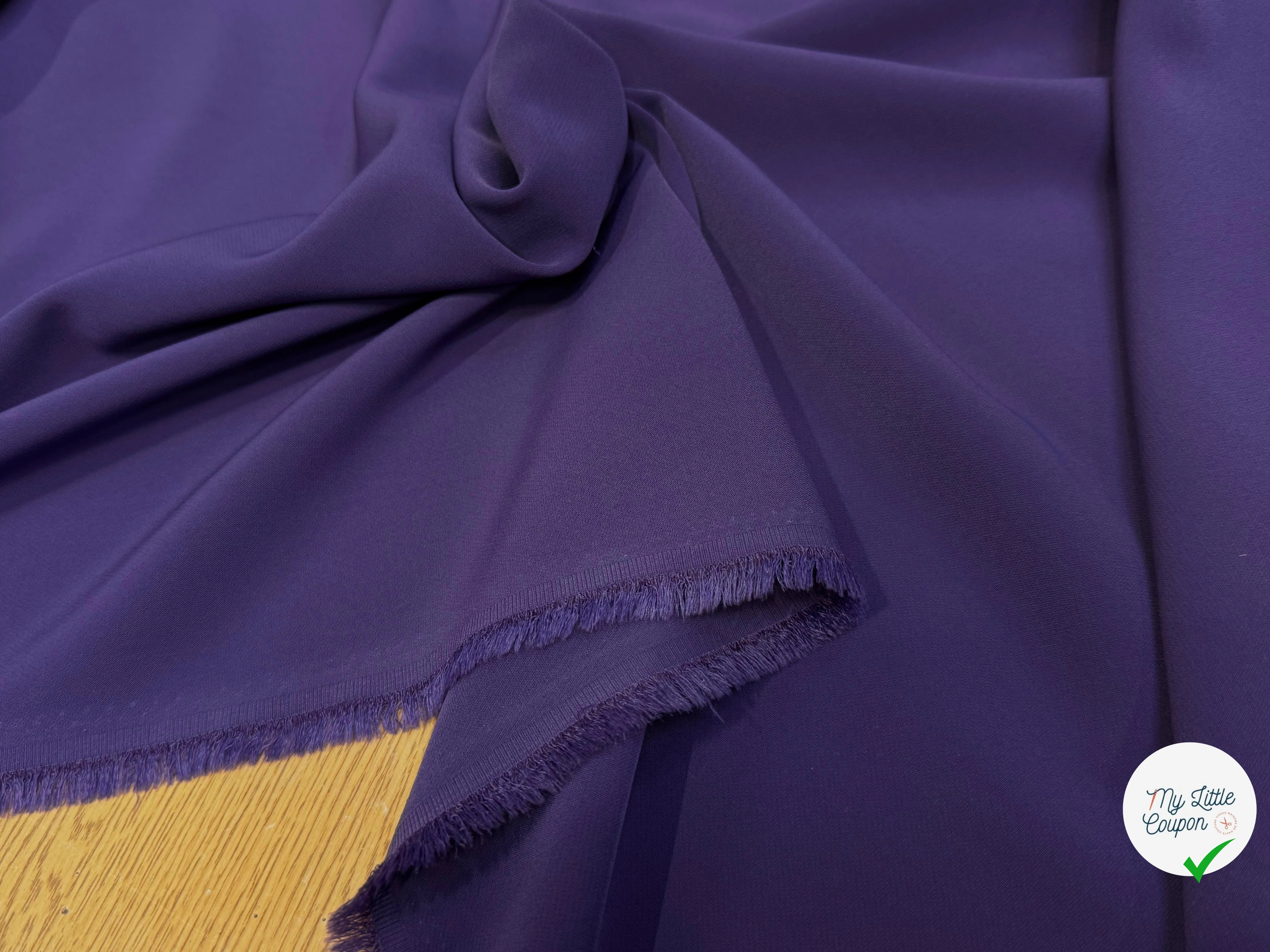 CREPE LOURD JAPAN STRETCH VIOLET REBECCA - My Little Coupon