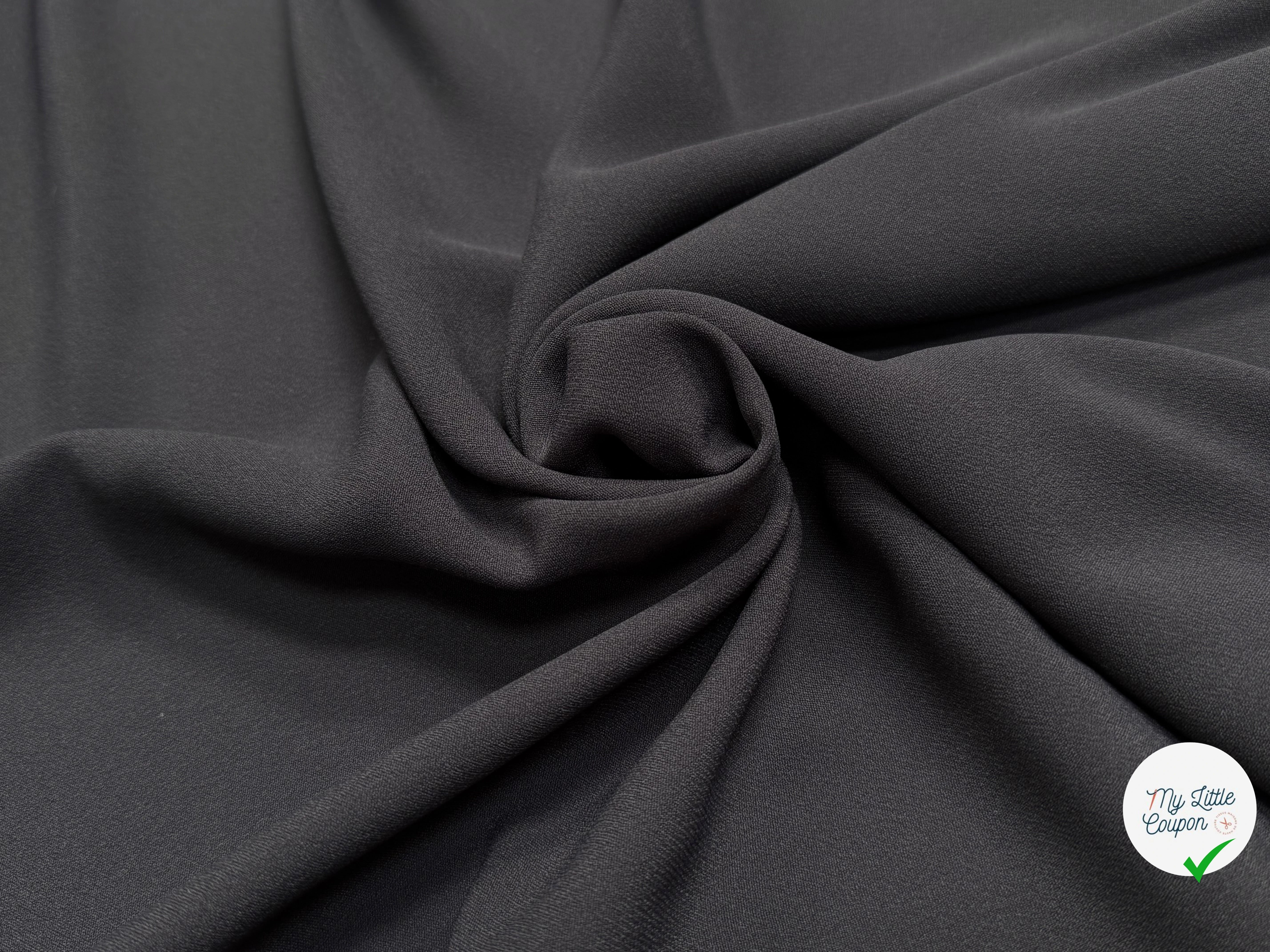CREPE LOURD JAPON ACETATE VISCOSE CHOCO - My Little Coupon