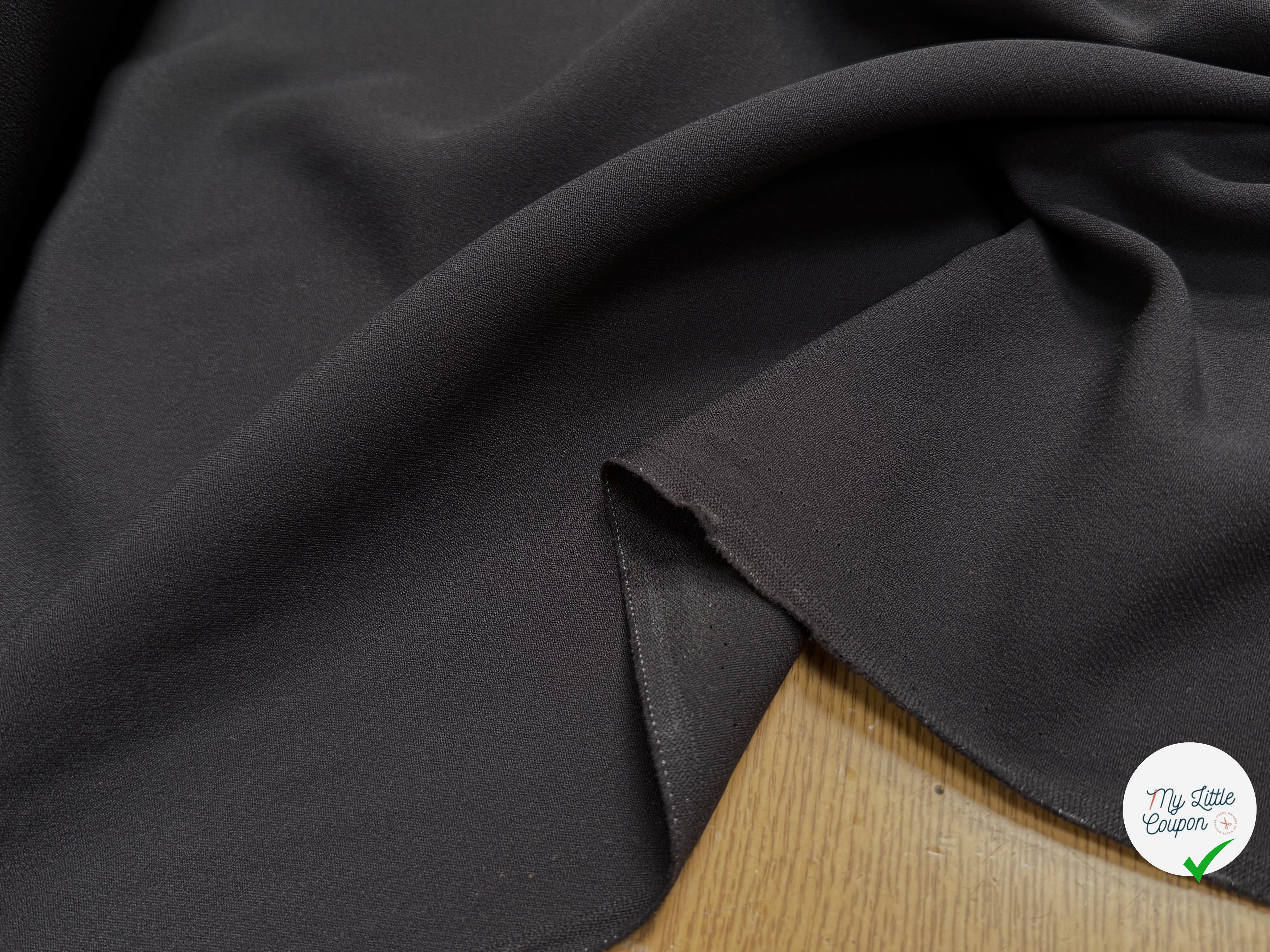 CREPE LOURD JAPON ACETATE VISCOSE CHOCO - My Little Coupon