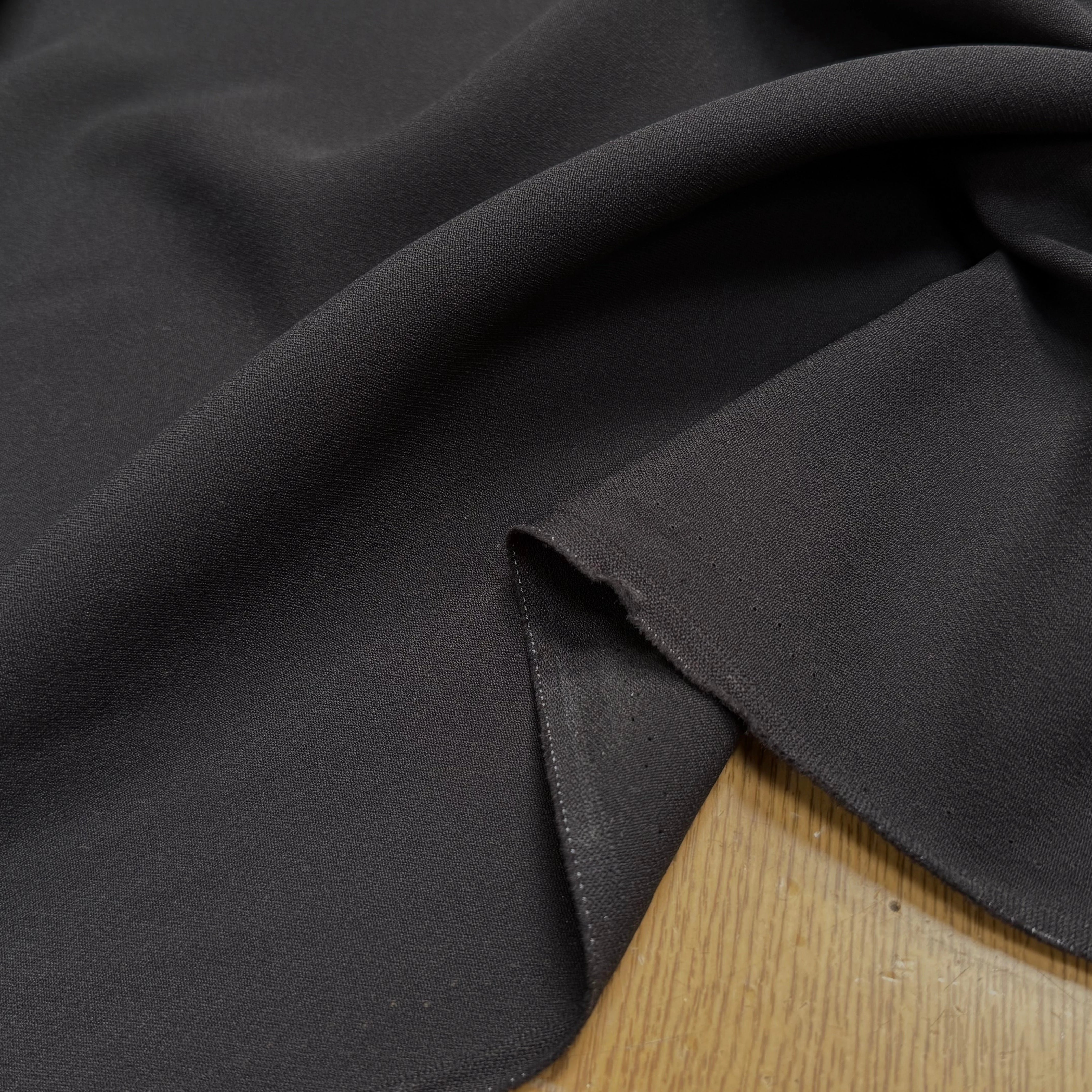 CREPE LOURD JAPON ACETATE VISCOSE CHOCO - My Little Coupon