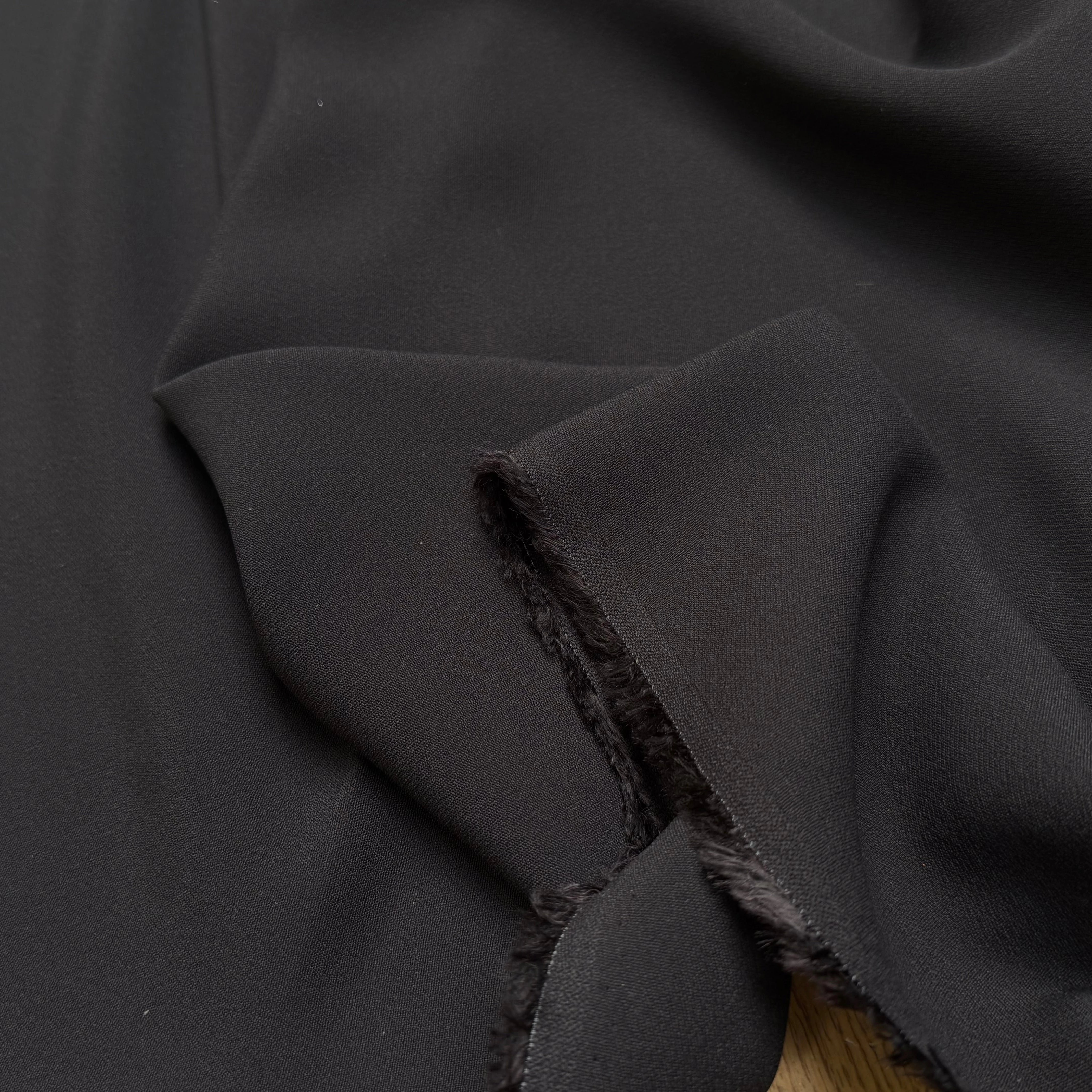 CREPE LOURD JAPON ACETATE VISCOSE CHOCO - My Little Coupon