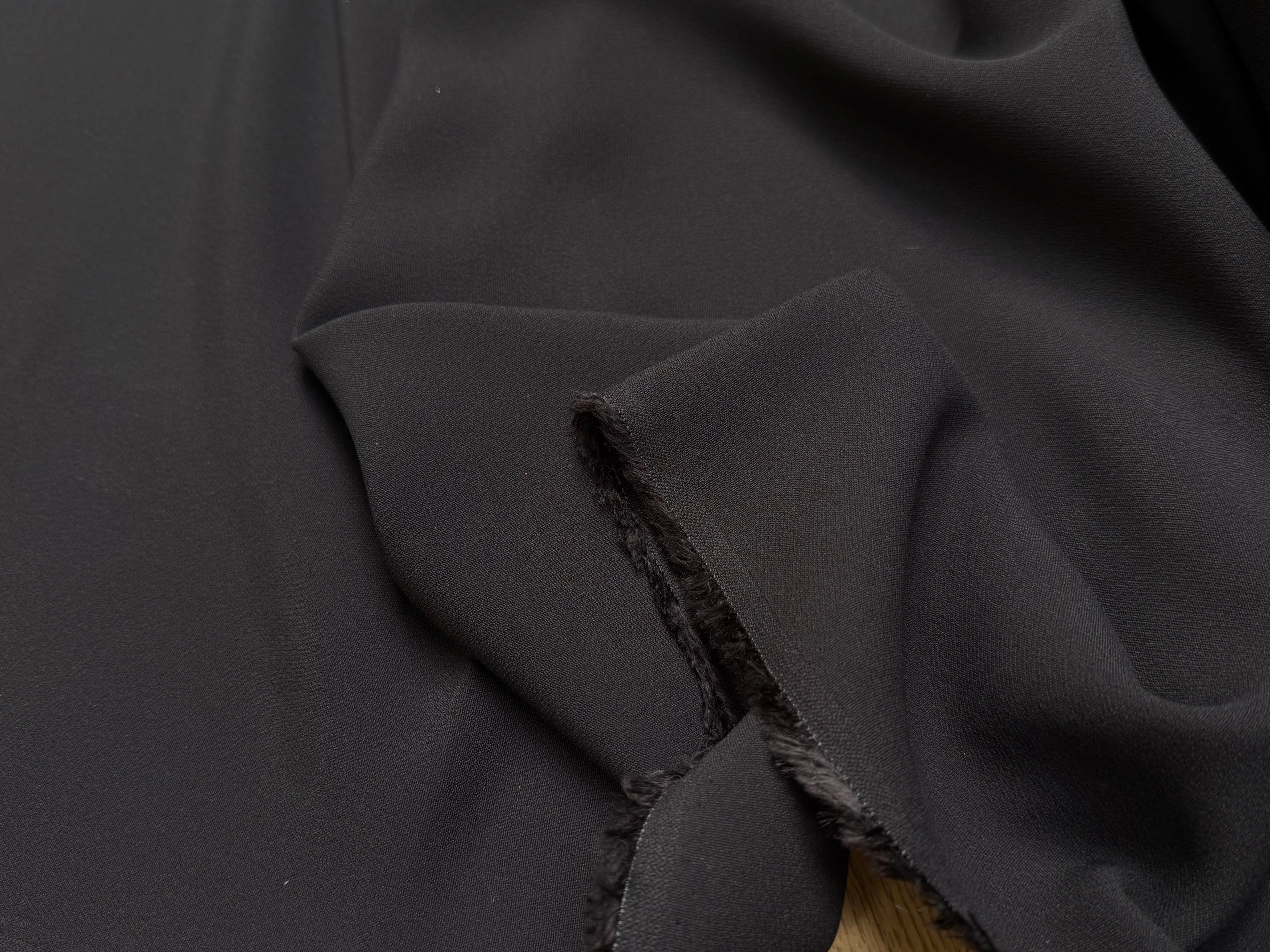 CREPE LOURD JAPON ACETATE VISCOSE CHOCO - My Little Coupon