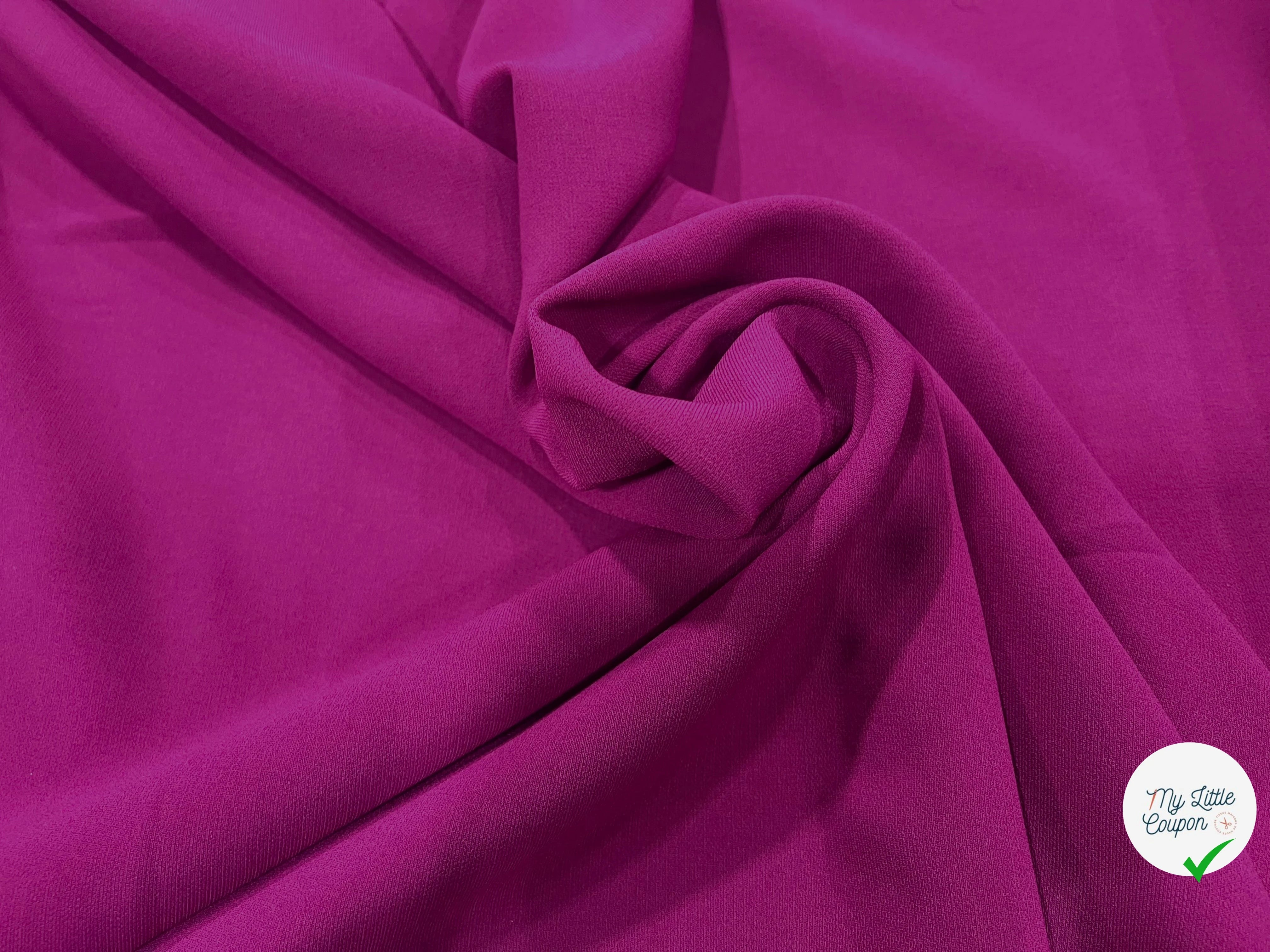 CREPE LOURD JAPON ROSE VIOLET SRETCH - My Little Coupon