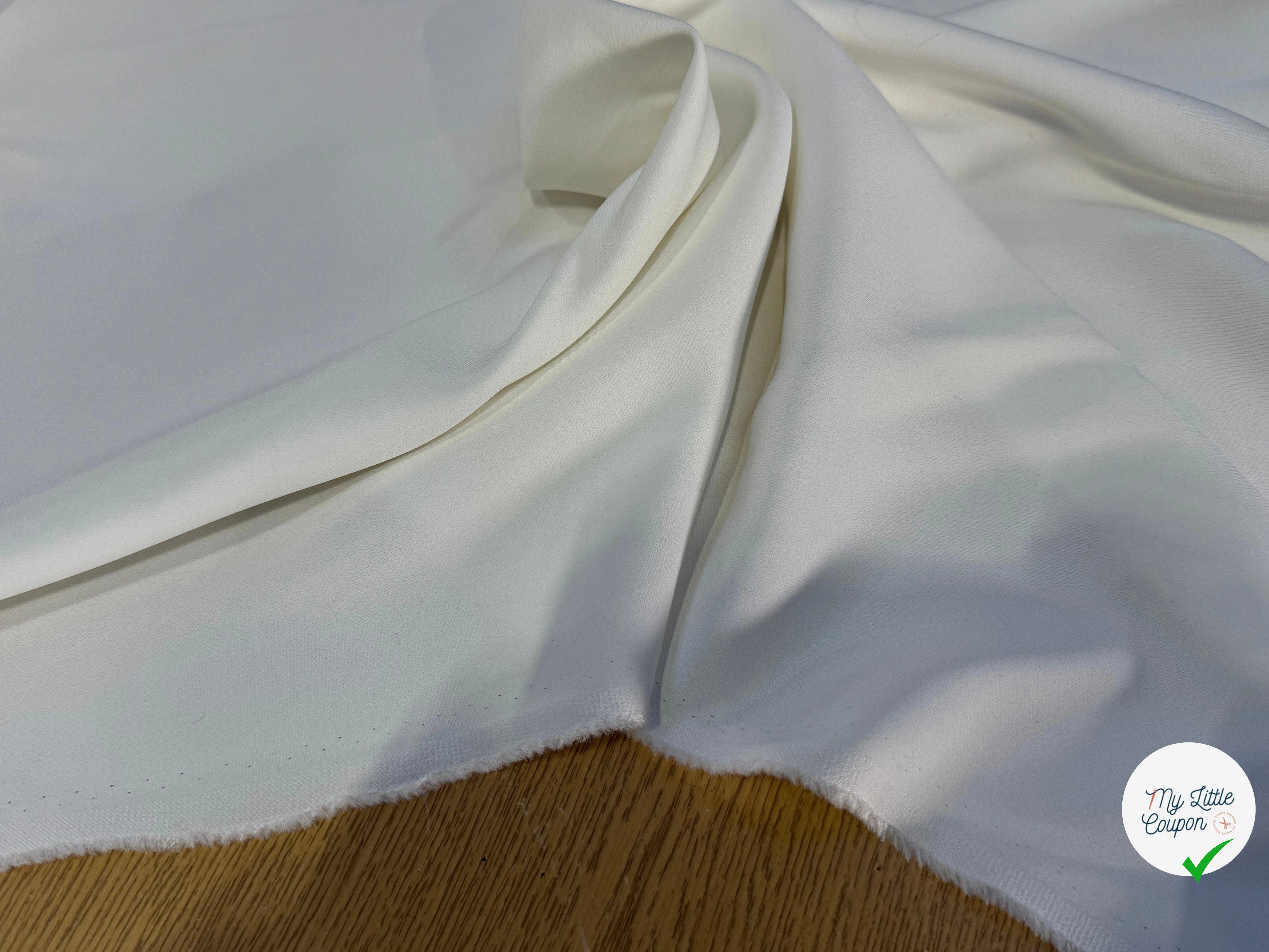 CREPE LOURD JAPONAIS BLANC CASSÉ STRETCH - My Little Coupon