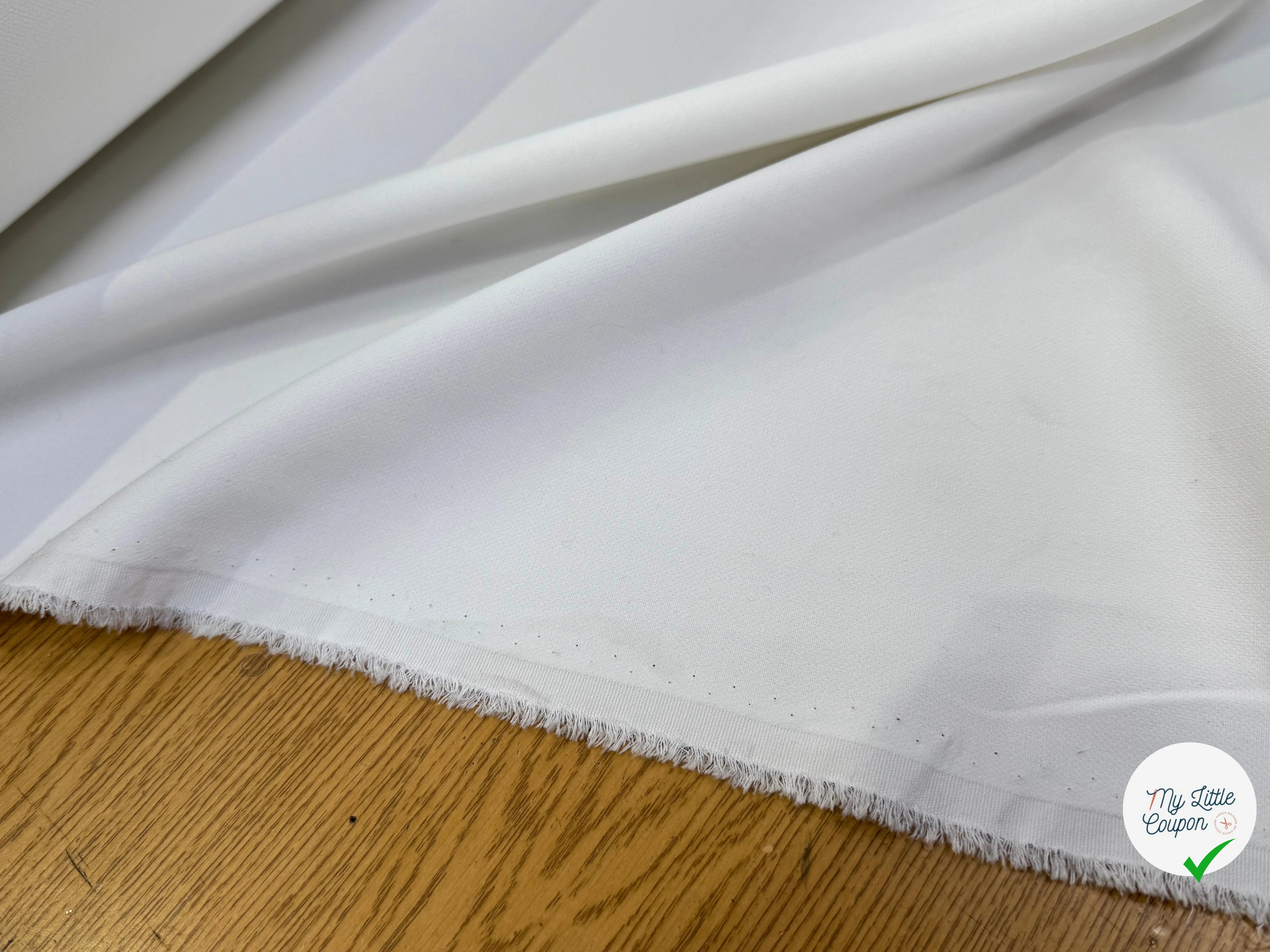 CREPE LOURD JAPONAIS BLANC STRETCH - My Little Coupon