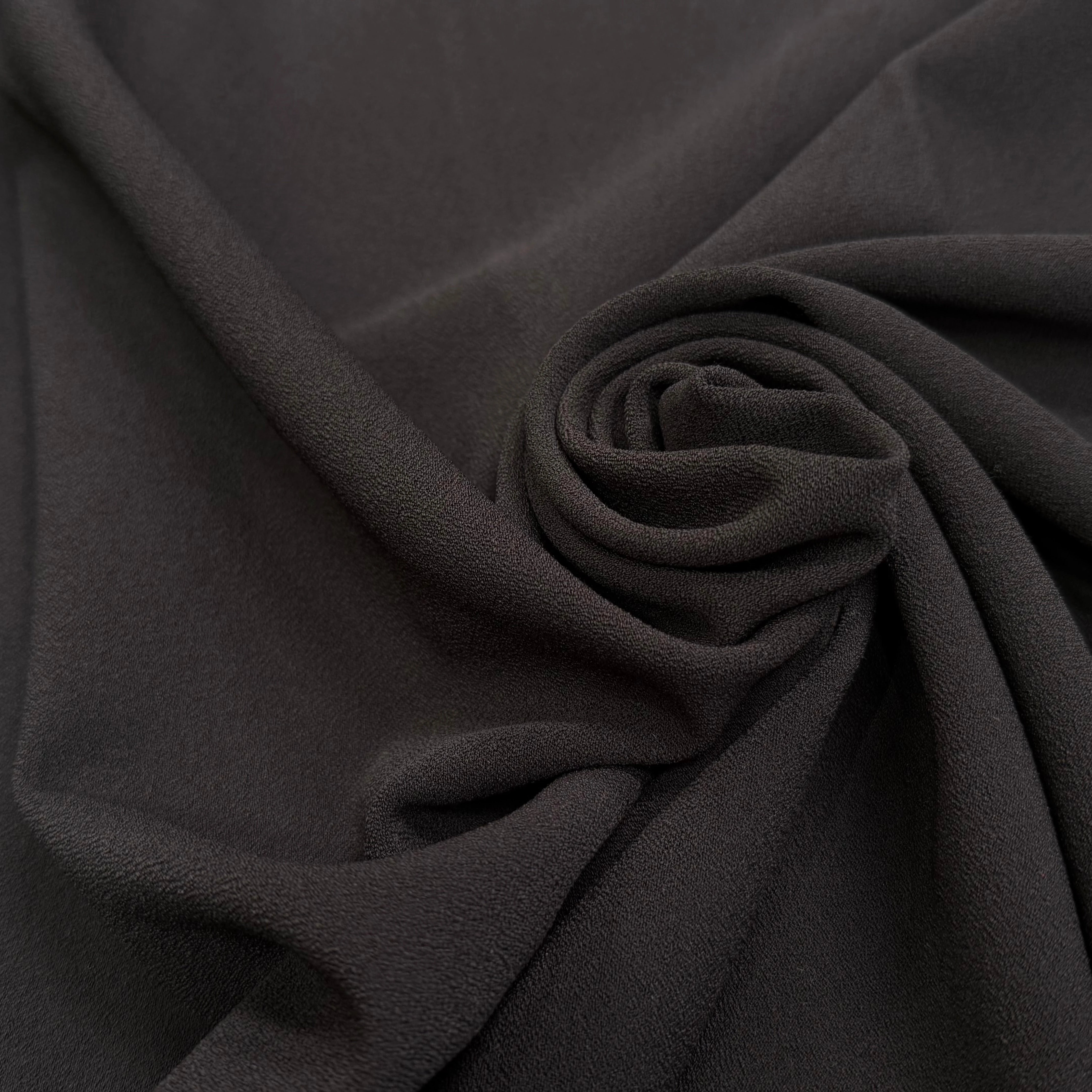 CREPE LOURD MOUSSE POLYVISCOSE STRETCH MARRON SUBLIME - My Little Coupon