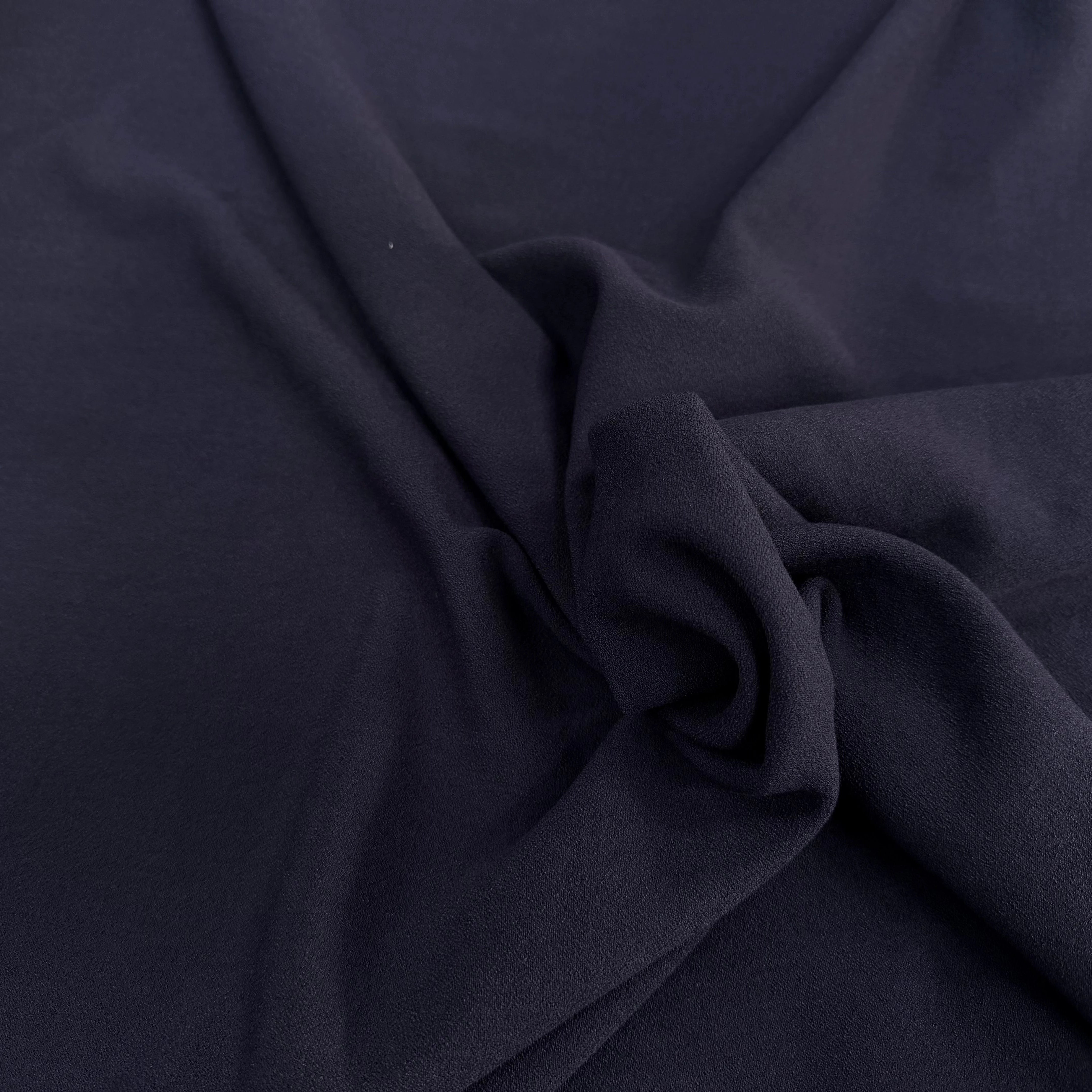 CREPE LOURD MOUSSE POLYVISOSE STRETCH BLEU NAVY SUBLIME - My Little Coupon