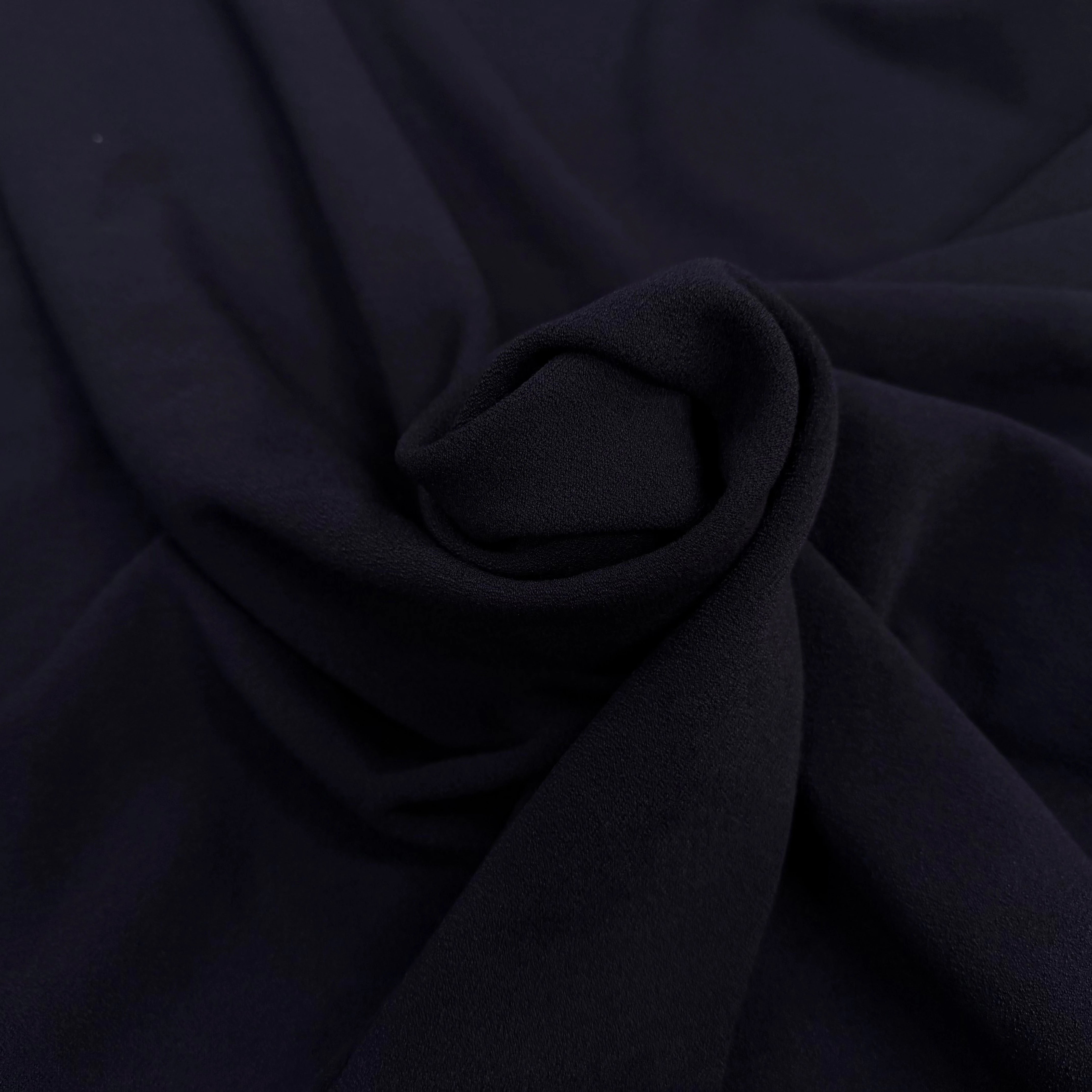 CREPE LOURD MOUSSE POLYVISOSE STRETCH BLEU NAVY SUBLIME - My Little Coupon