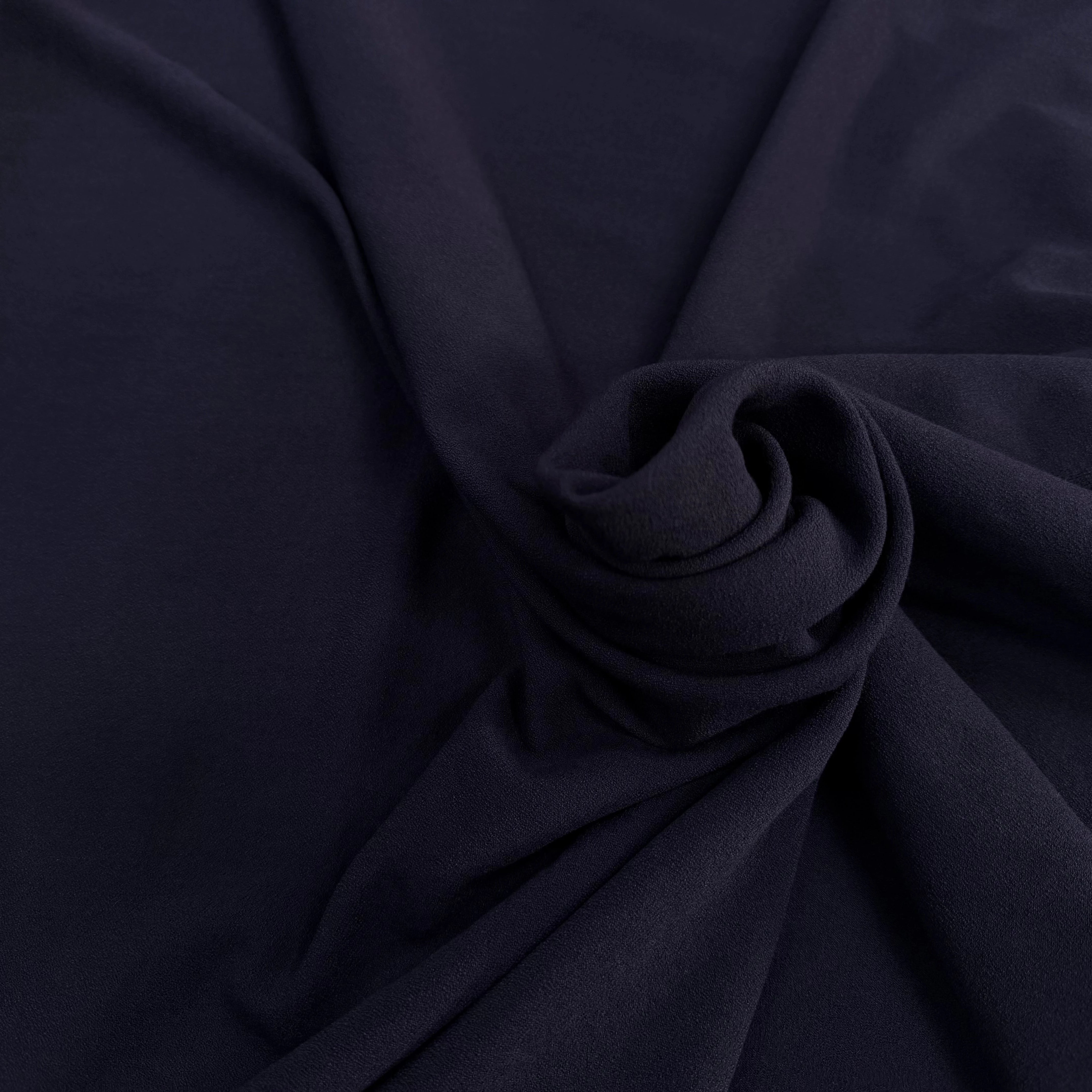 CREPE LOURD MOUSSE POLYVISOSE STRETCH BLEU NAVY SUBLIME - My Little Coupon