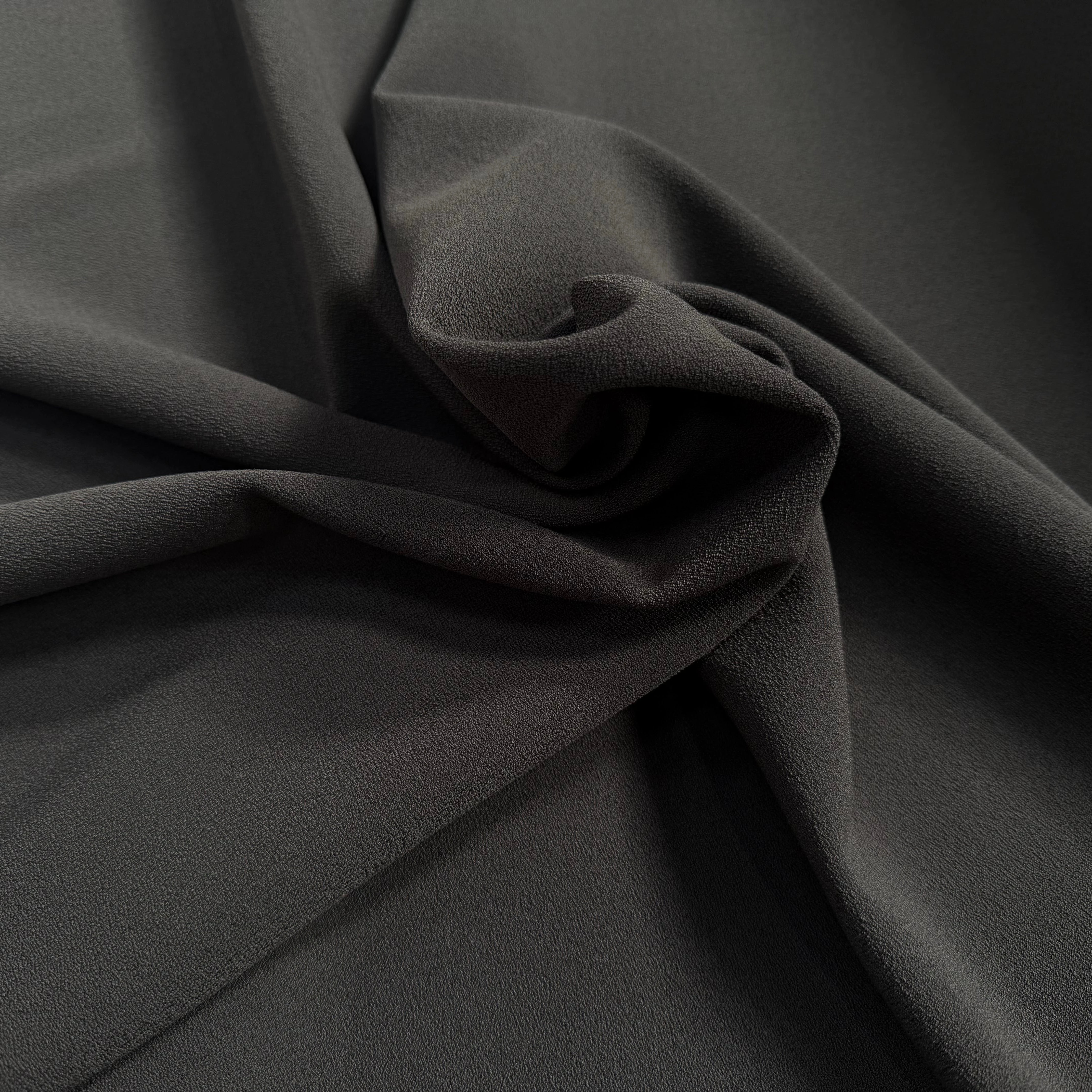 CREPE LOURD MOUSSE POLYVISOSE STRETCH KAKI GRIS SUBLIME - My Little Coupon