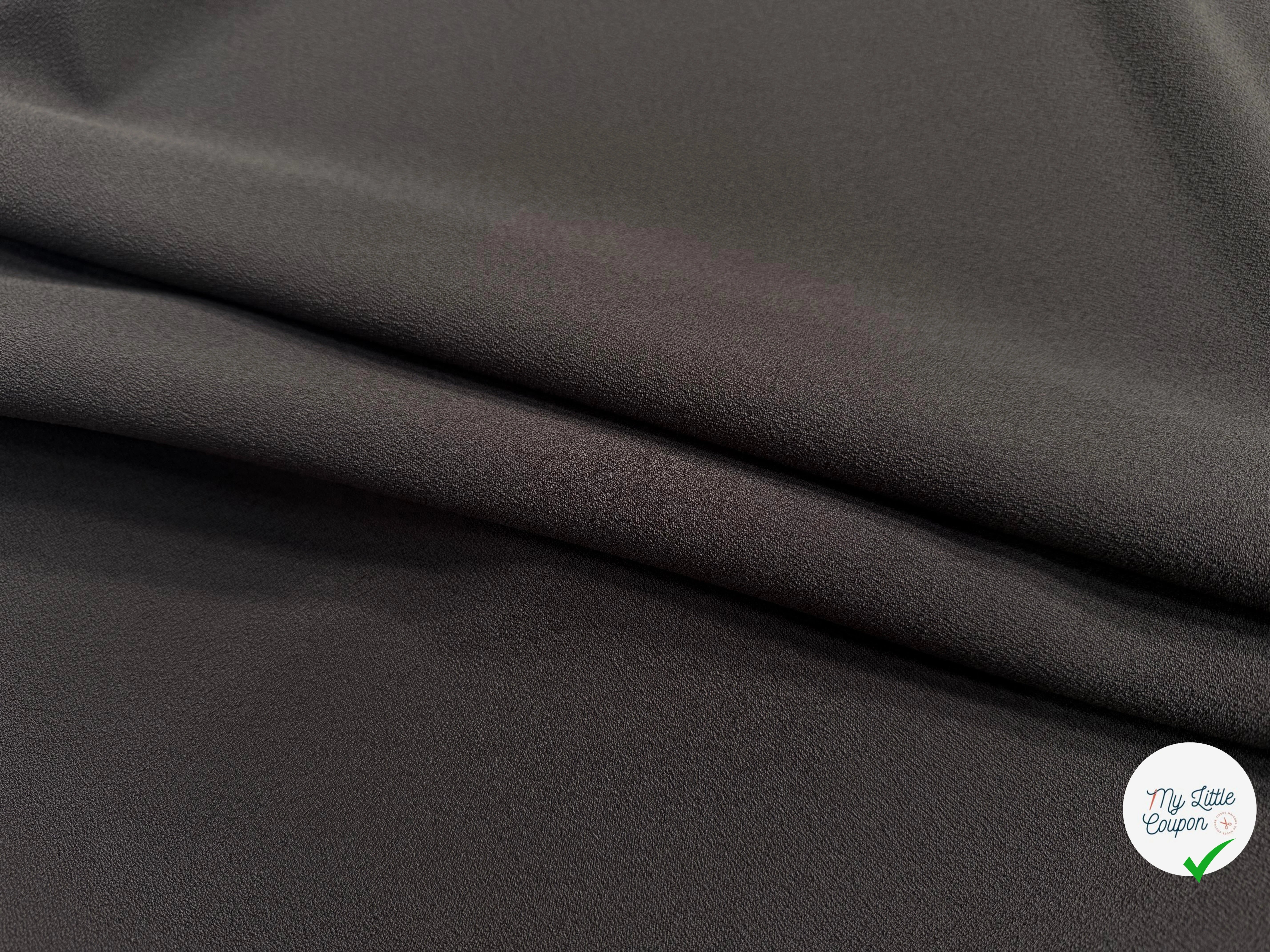 CREPE LOURD MOUSSE POLYVISOSE STRETCH KAKI GRIS SUBLIME - My Little Coupon