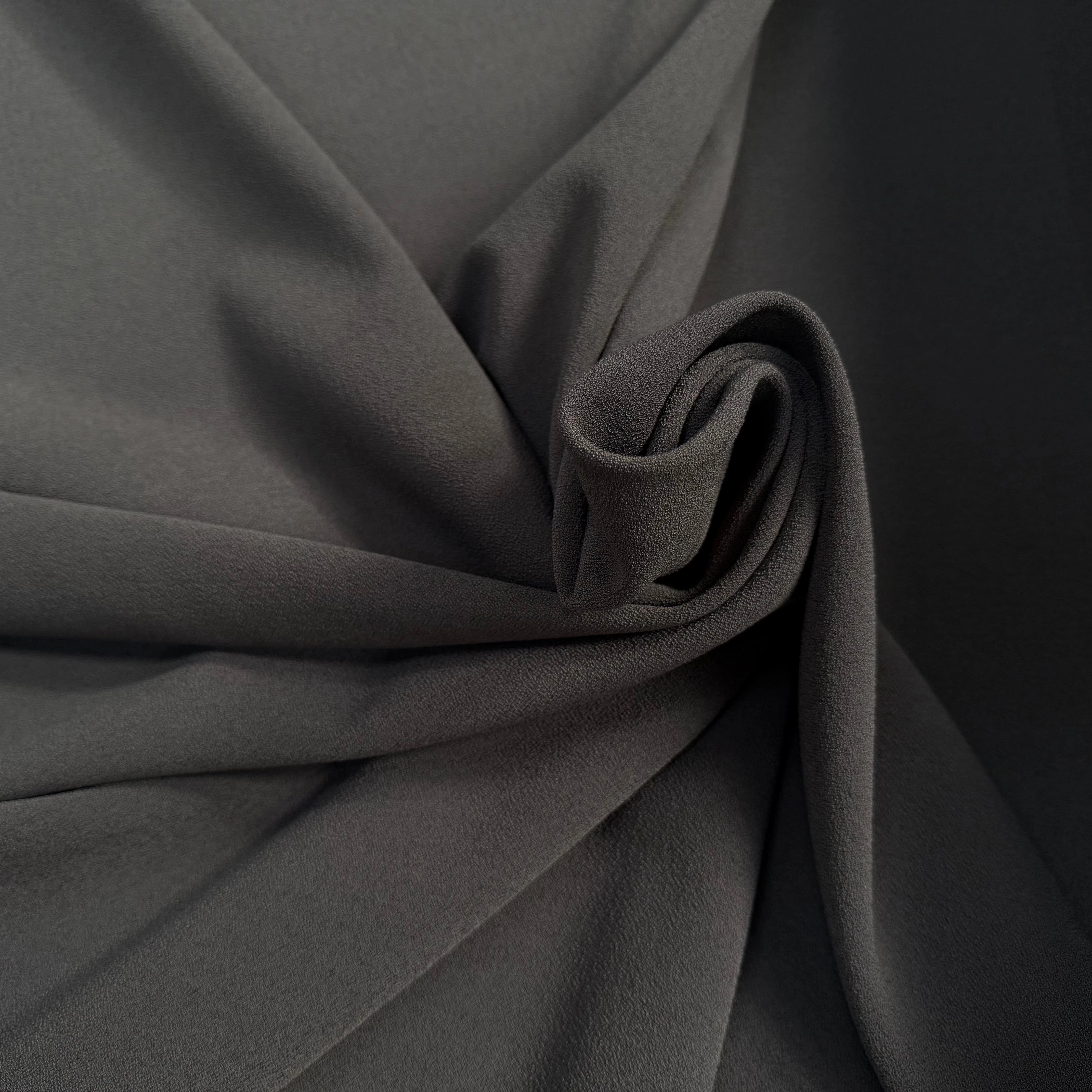 CREPE LOURD MOUSSE POLYVISOSE STRETCH KAKI GRIS SUBLIME - My Little Coupon