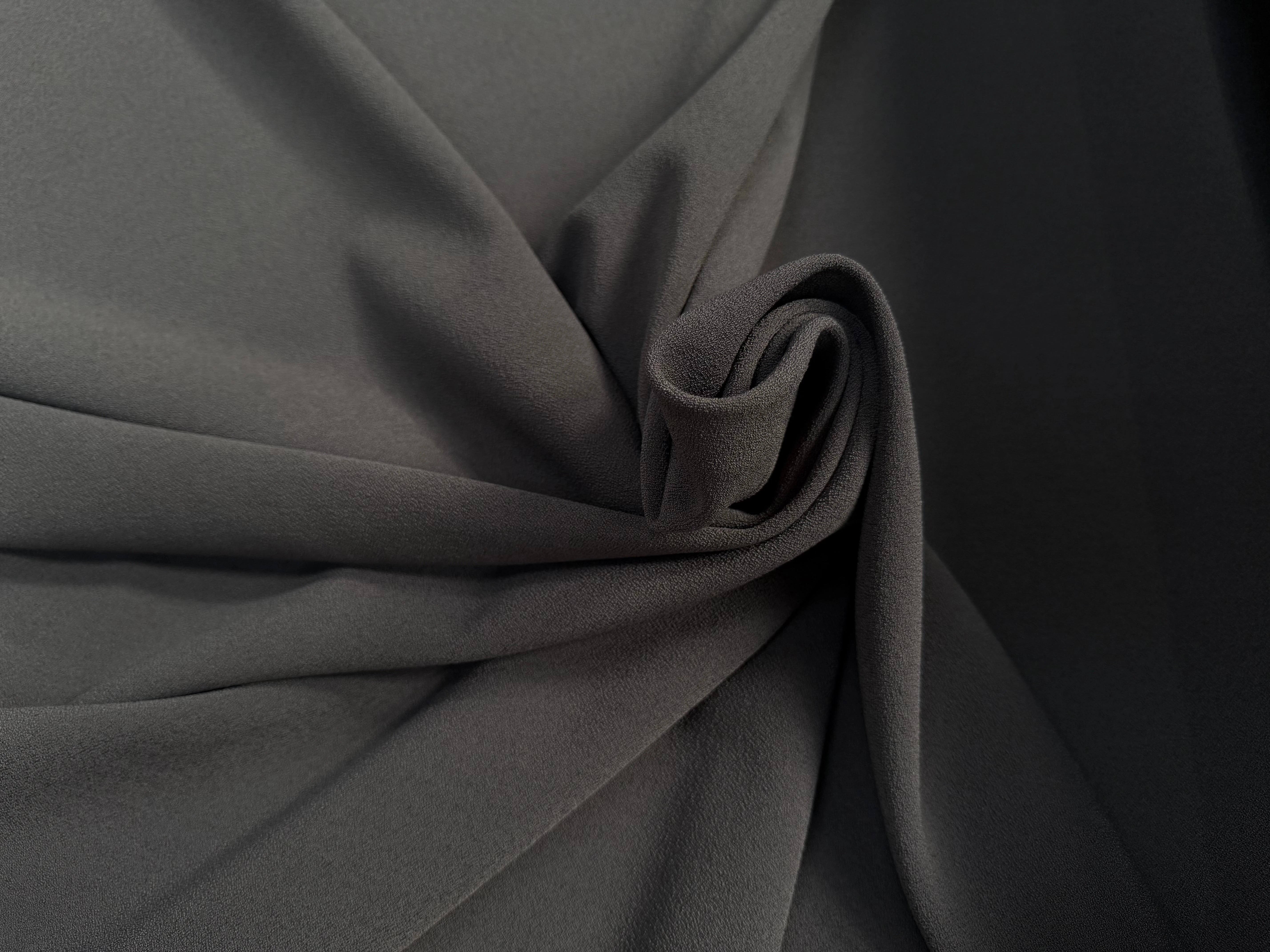 CREPE LOURD MOUSSE POLYVISOSE STRETCH KAKI GRIS SUBLIME - My Little Coupon