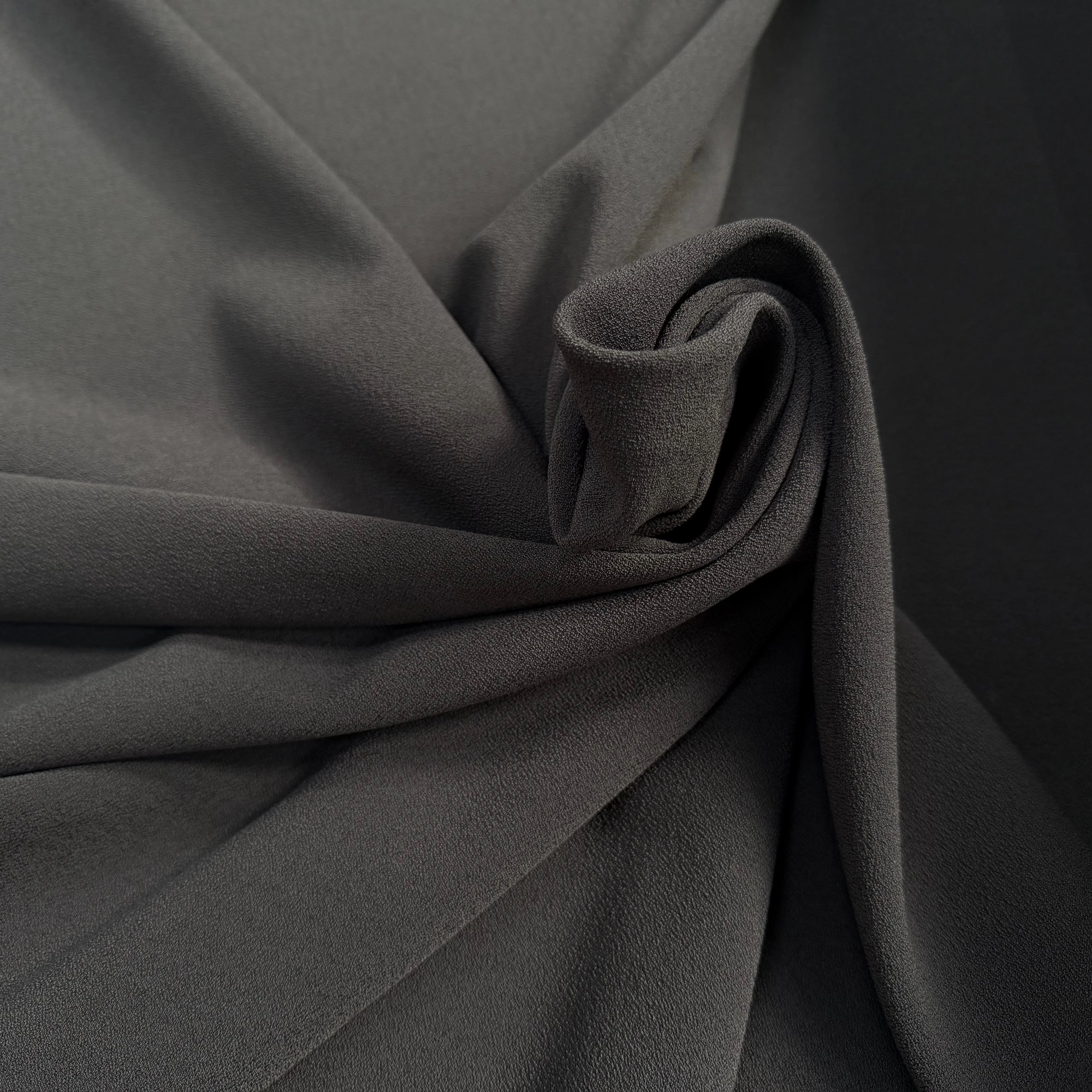 CREPE LOURD MOUSSE POLYVISOSE STRETCH KAKI GRIS SUBLIME - My Little Coupon