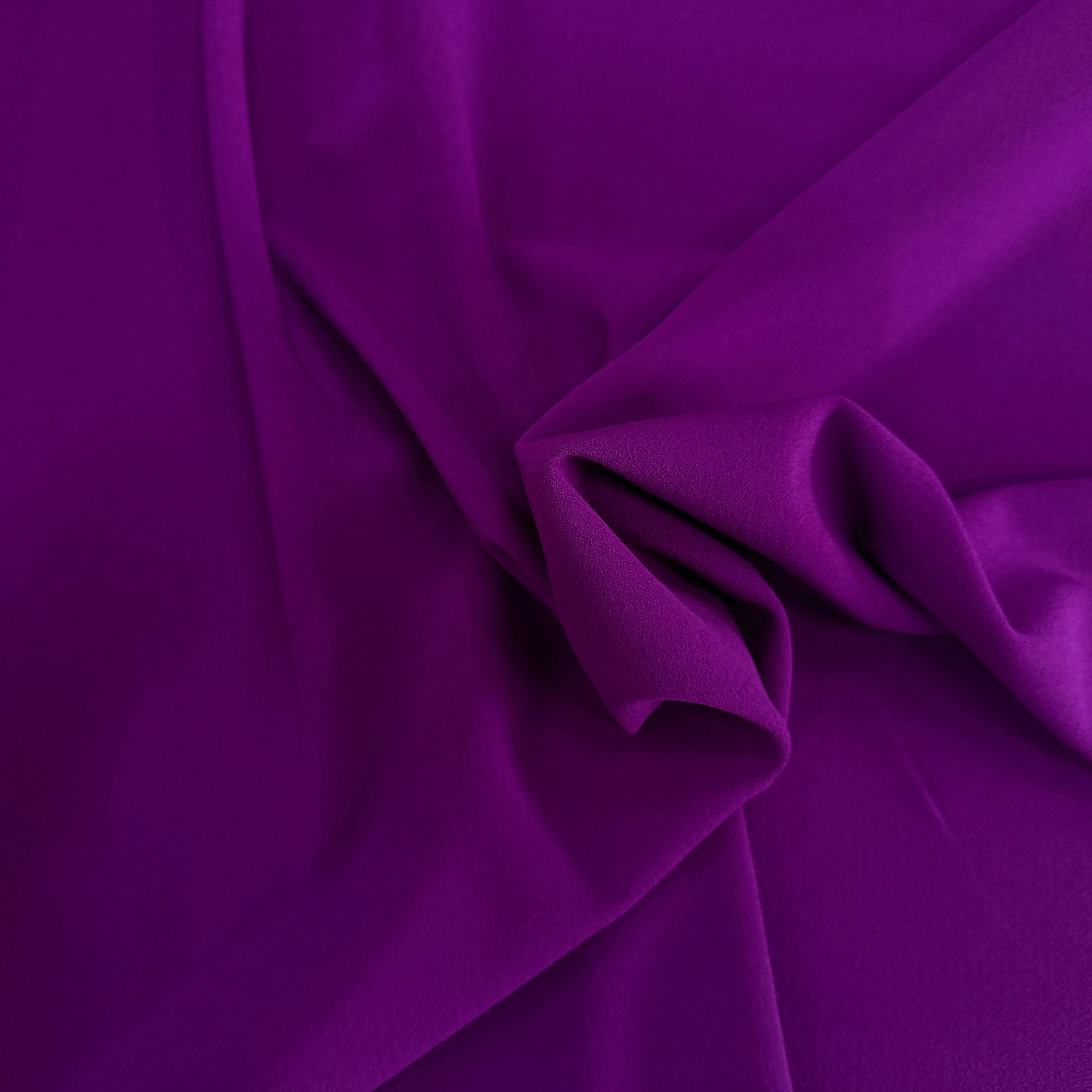 CREPE LOURD MOUSSE POLYVISOSE STRETCH VIOLET SUBLIME - My Little Coupon