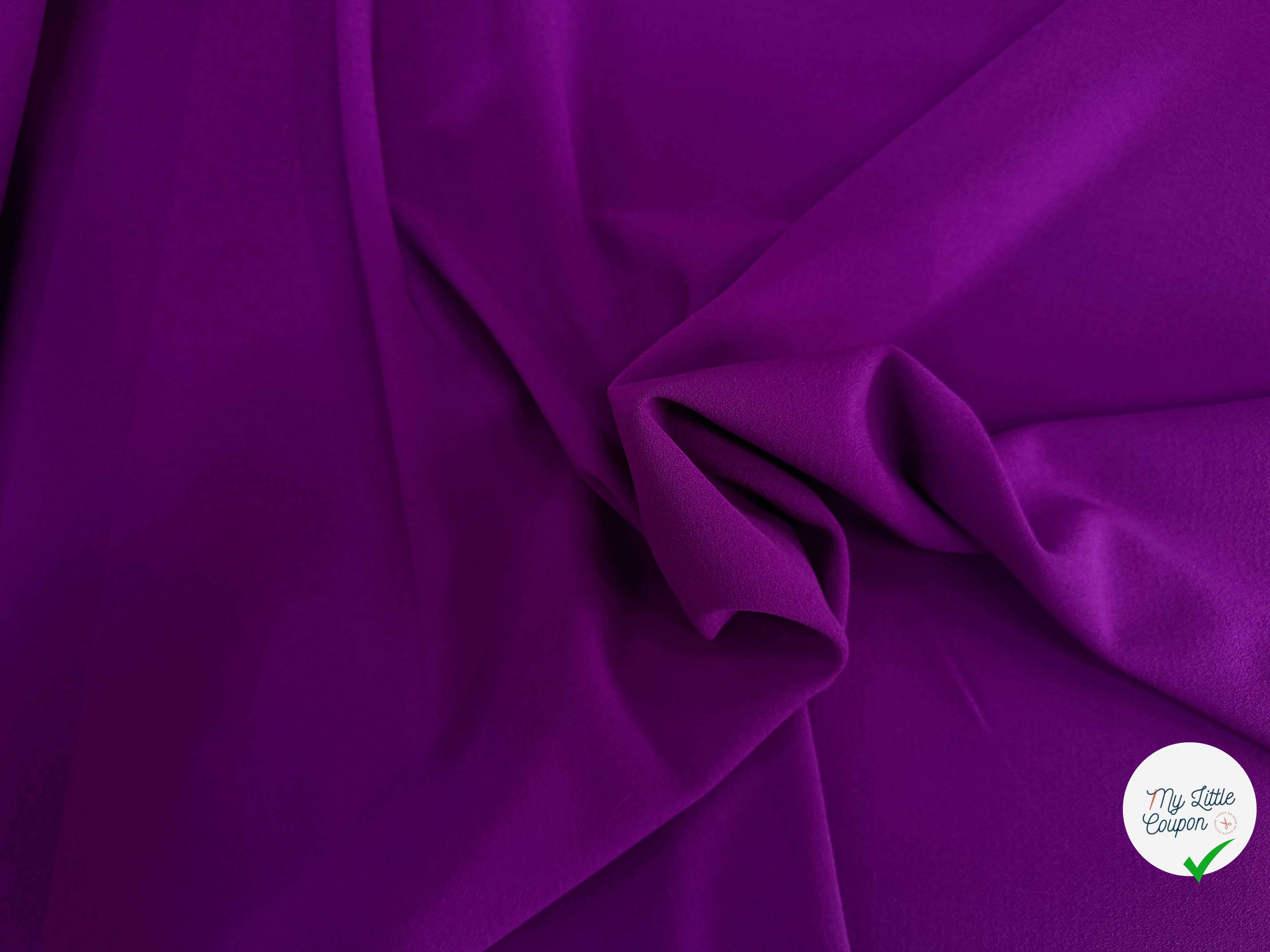 CREPE LOURD MOUSSE POLYVISOSE STRETCH VIOLET SUBLIME - My Little Coupon