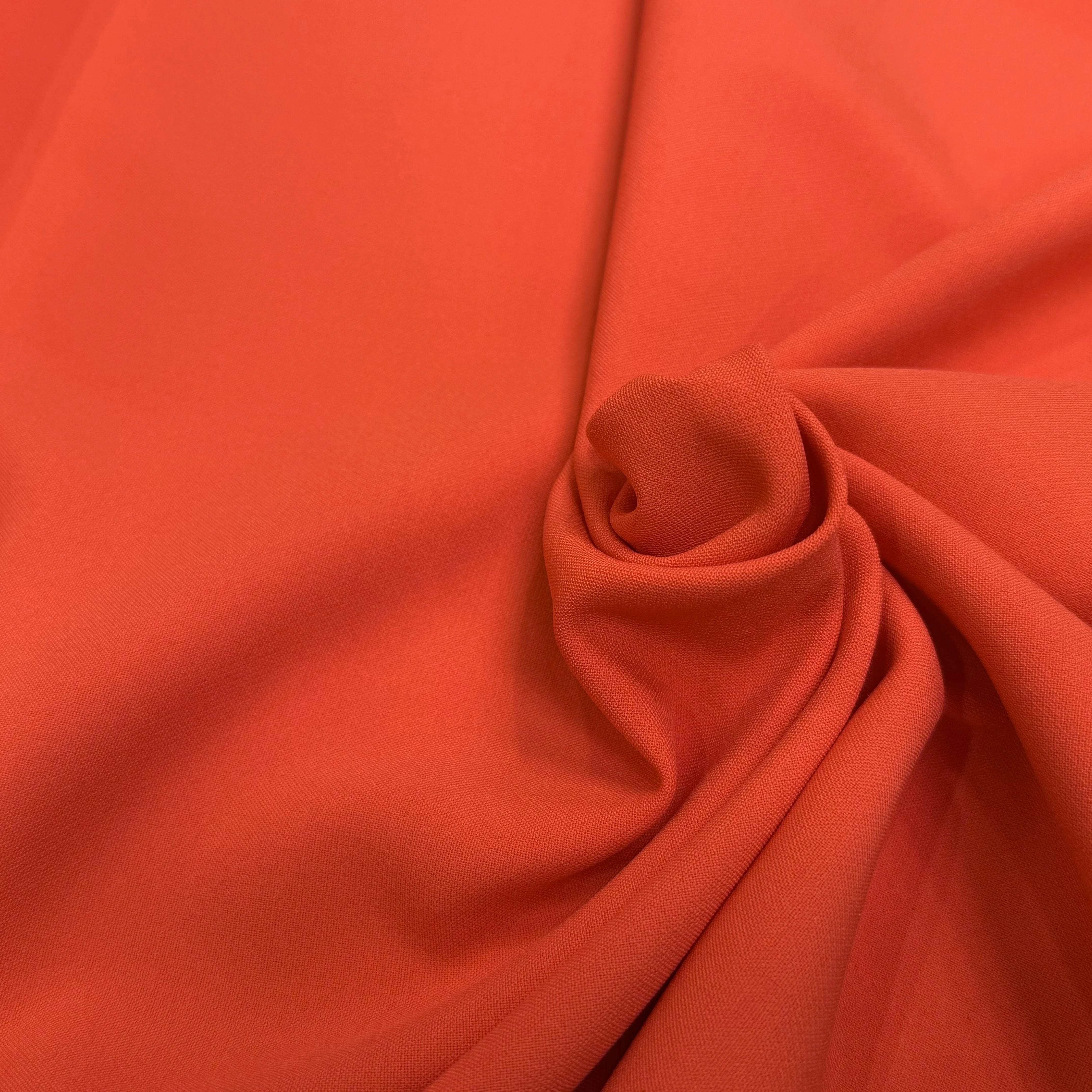 CREPE LOURD POLYVISCOSE ORANGE TRÈS BELLE TENUE - My Little Coupon