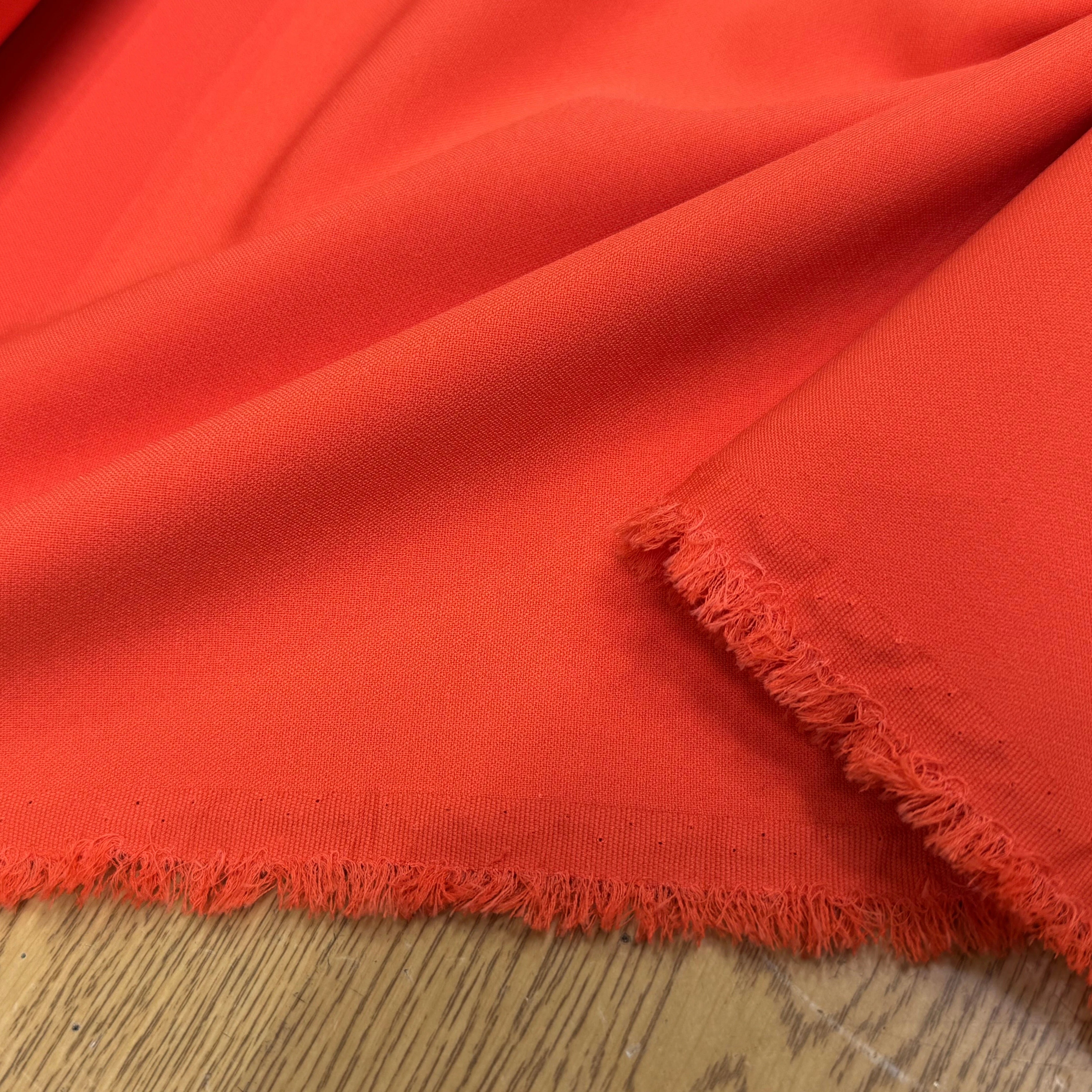CREPE LOURD POLYVISCOSE ORANGE TRÈS BELLE TENUE - My Little Coupon