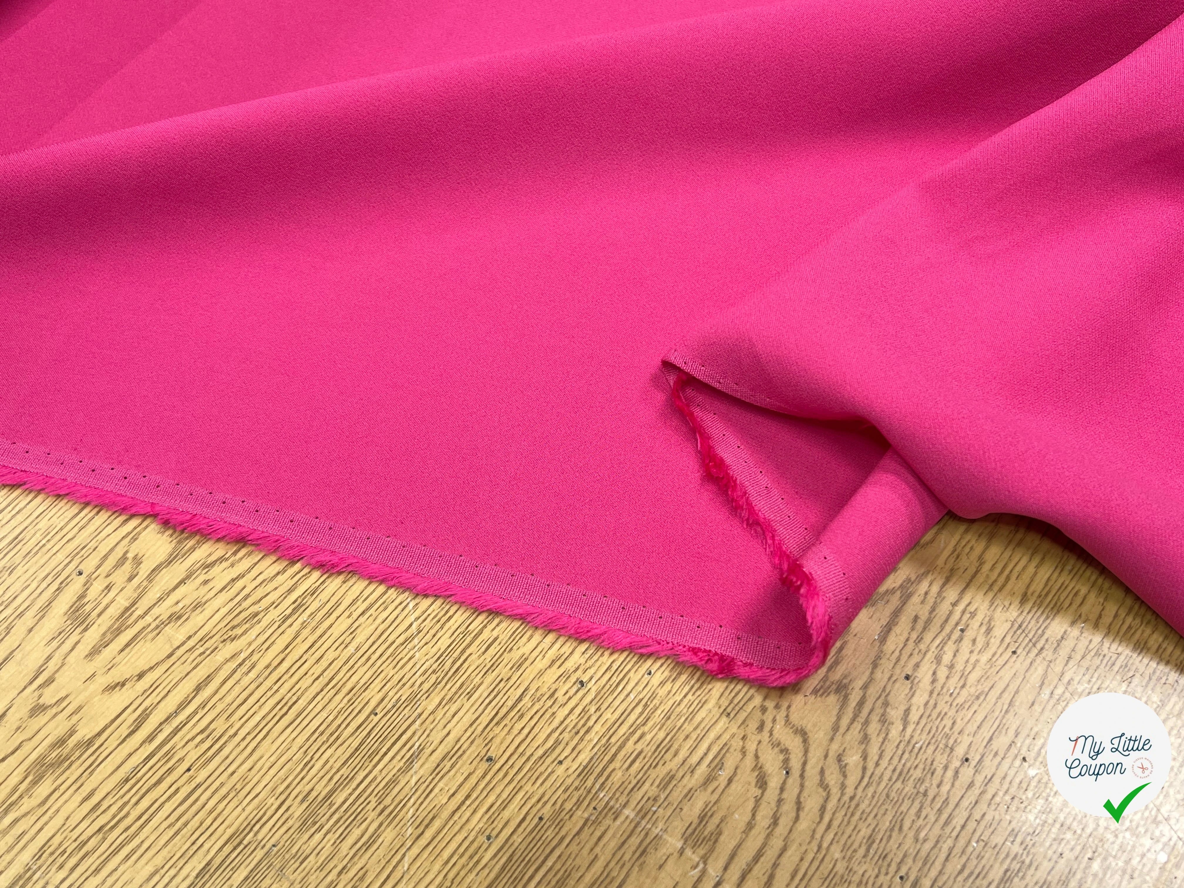 CREPE LOURD STRETCH ROSE FUSCHIA 30% VISCOSE - My Little Coupon