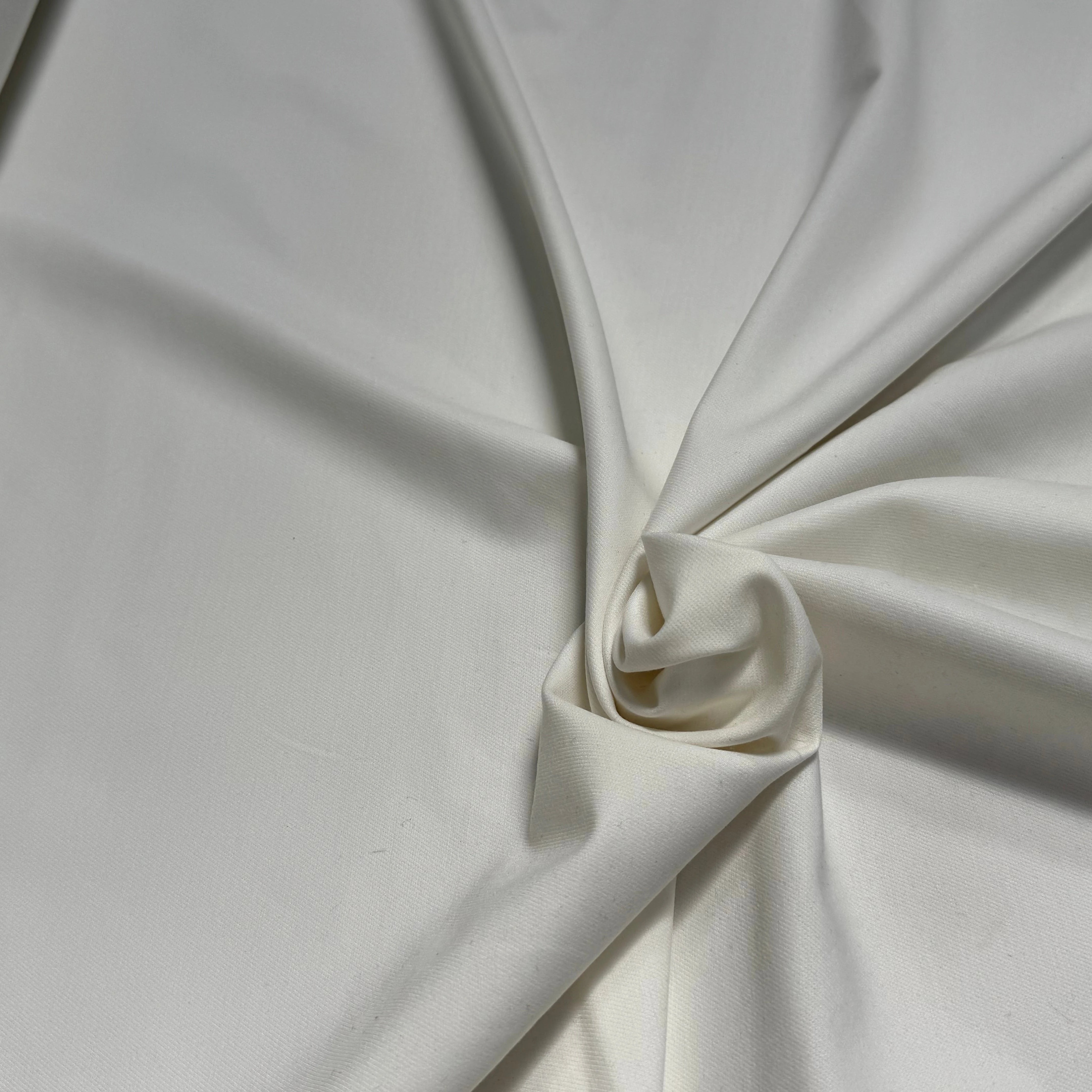 CREPE LOURD ULTRA STRETCH BEAU TOUCHER BLANC 18% VISCOSE - My Little Coupon