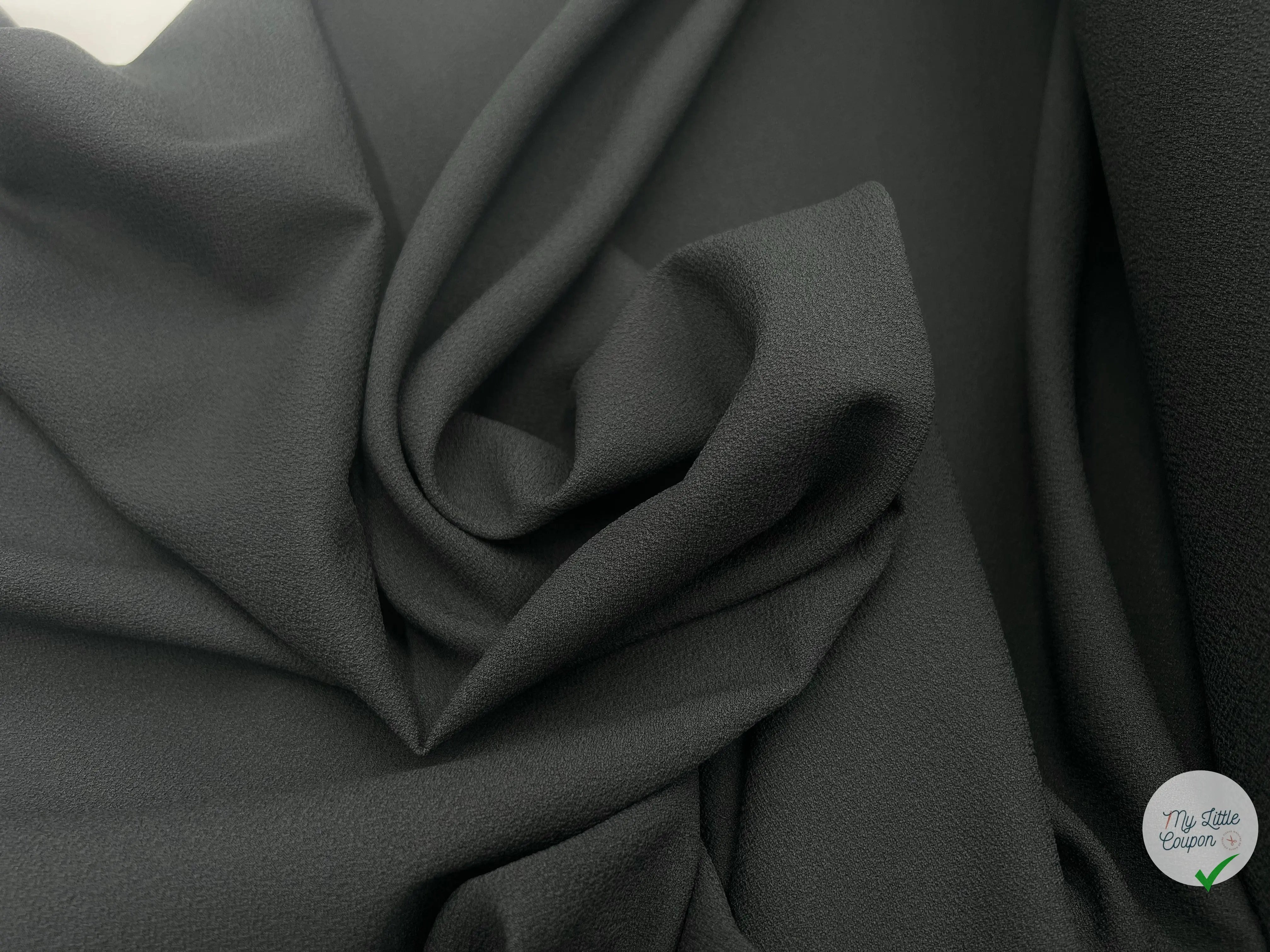 CREPE LOURD VERT GRIS EXTENSIBLE - My Little Coupon - tissu - coudre