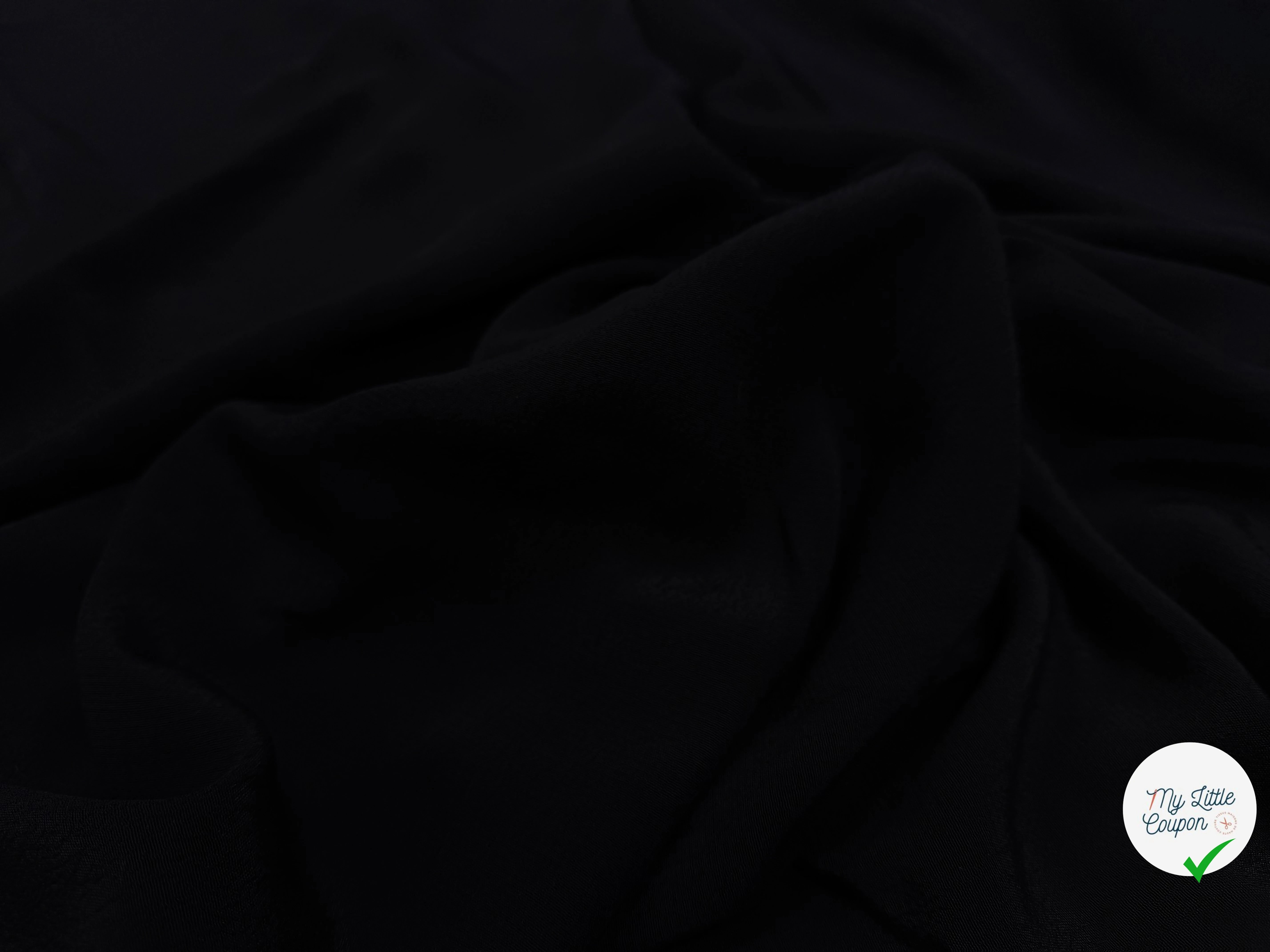 CRÊPE MAROCAIN 100% VISCOSE NOIR - My Little Coupon