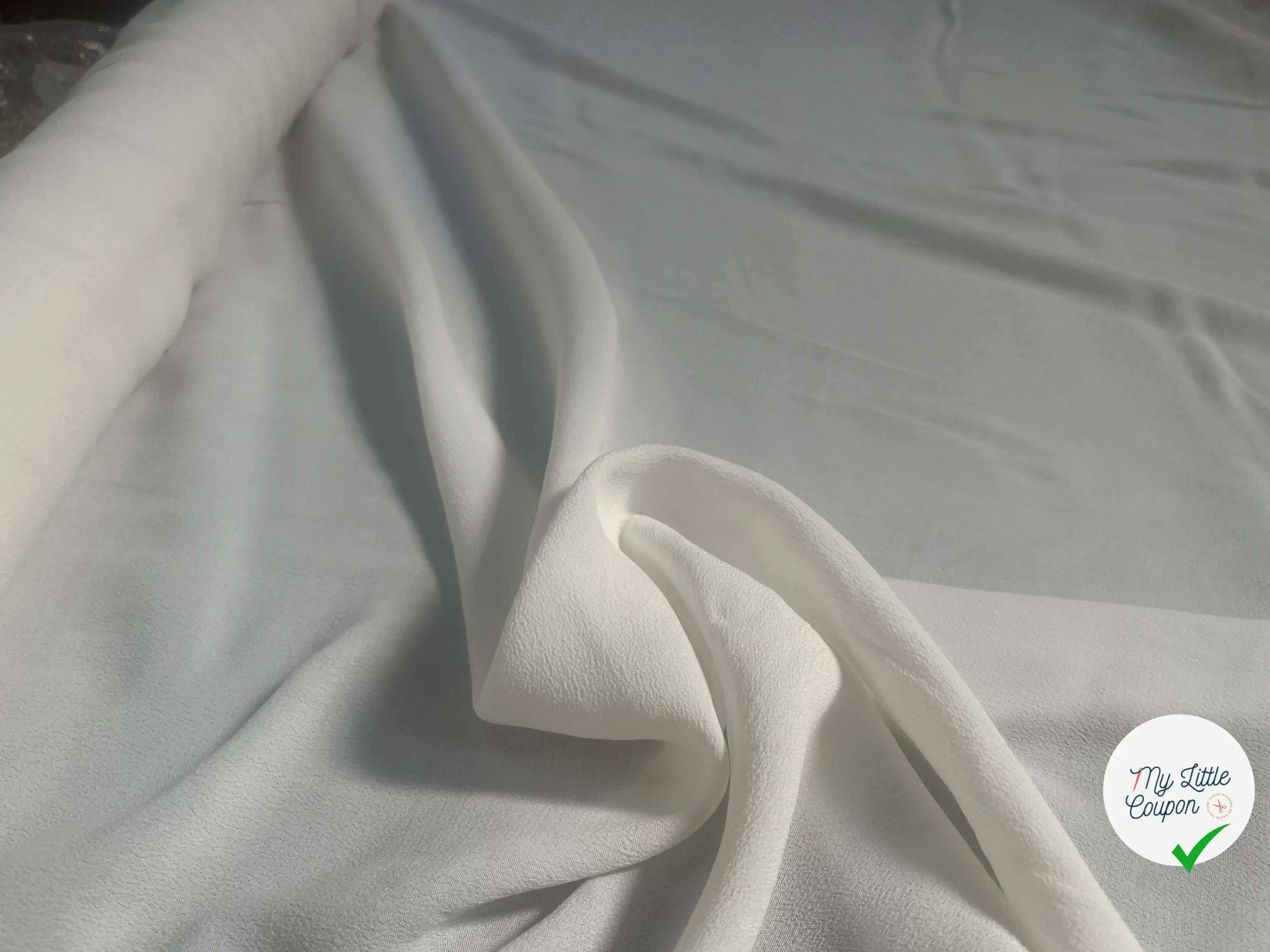 CRÊPE MAROCAIN 100% VISCOSE UNI BLANC - My Little Coupon