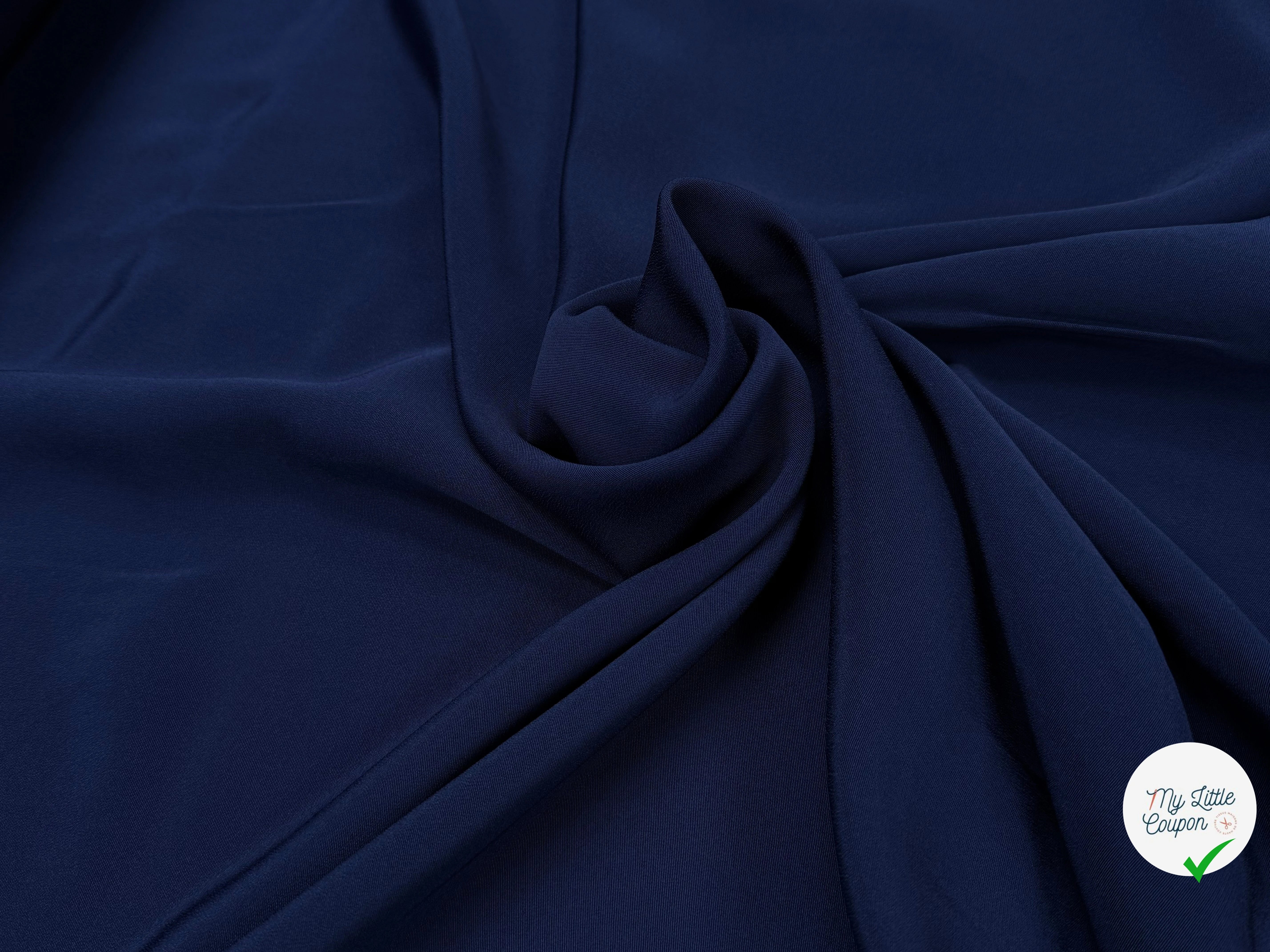 CREPE MAROCAIN VISCOSE BLEU - My Little Coupon