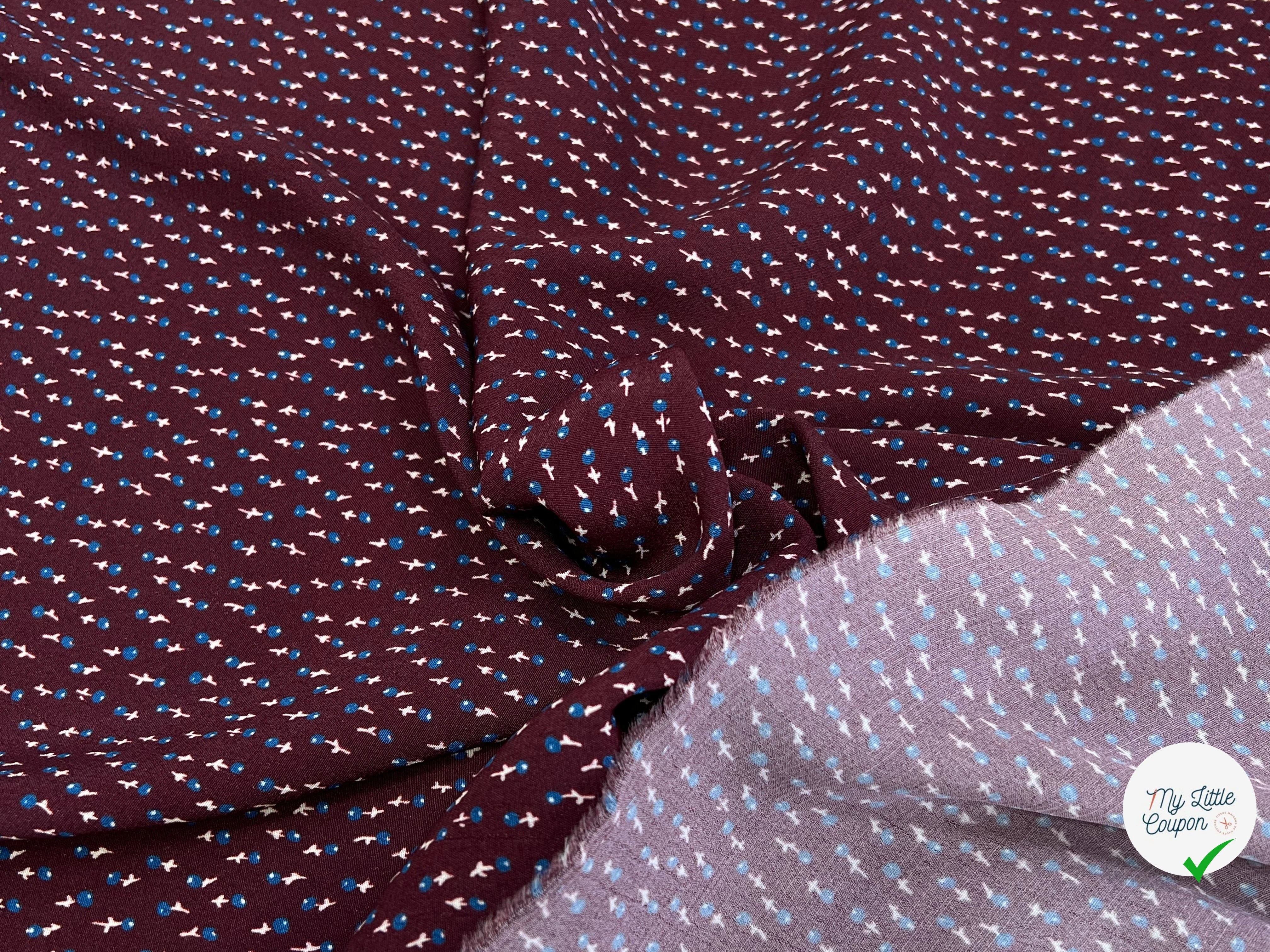 CREPE MAROCAIN VISCOSE BOURGUNDY 2 - My Little Coupon